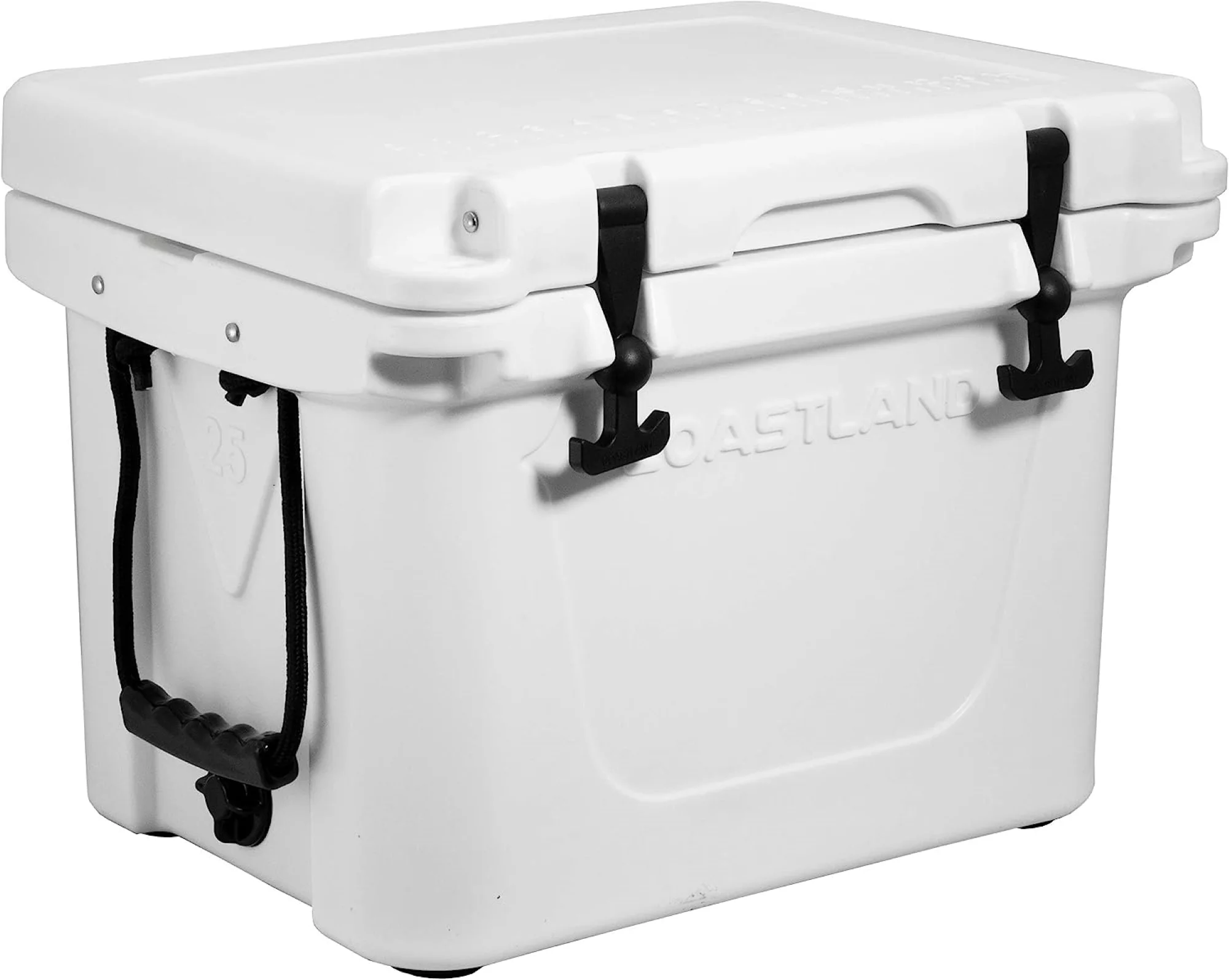 Coastland Delta Series 25 Quart Hard Sided Cooler, Premium Insulated Ice Chest, White