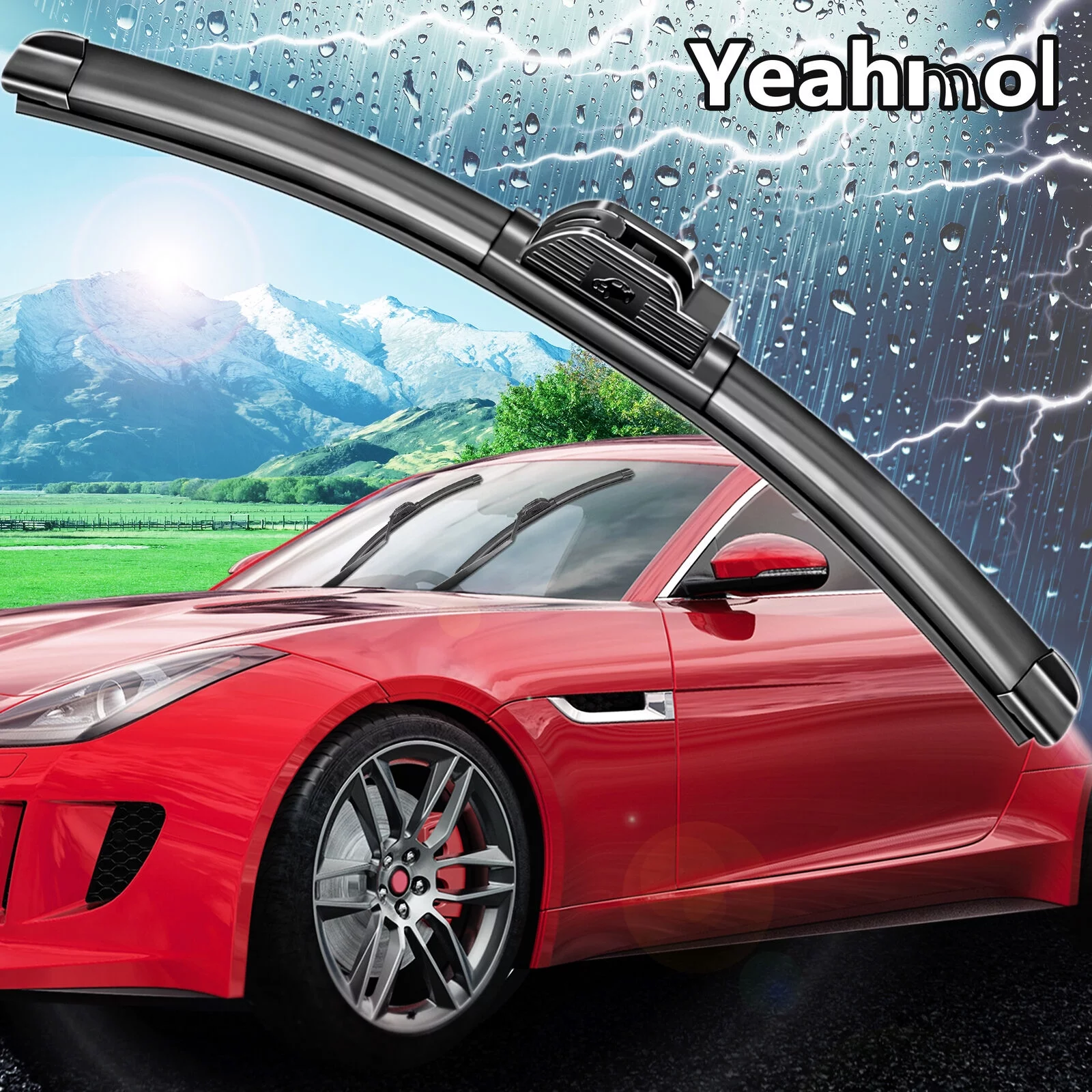 Yeahmol 16 in & 16 in Windshield Wiper Blades Fit For GMC R3500 1991 16