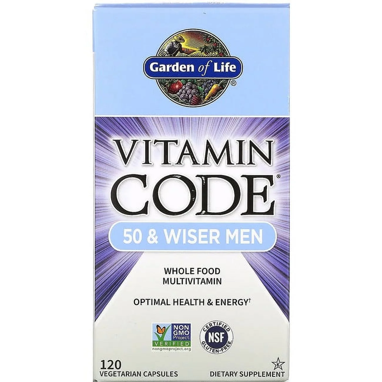 Garden of Life - Vitamin Code RAW 50 & Wiser Men's Multi Formula - 120 Vegetarian Capsules