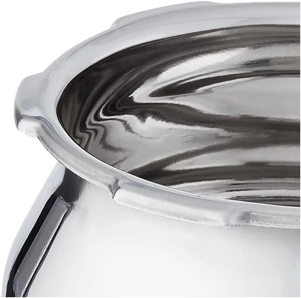 Prestige Deluxe Stainless Steel Mini Handi Pressure Cooker, 3.3-Liter