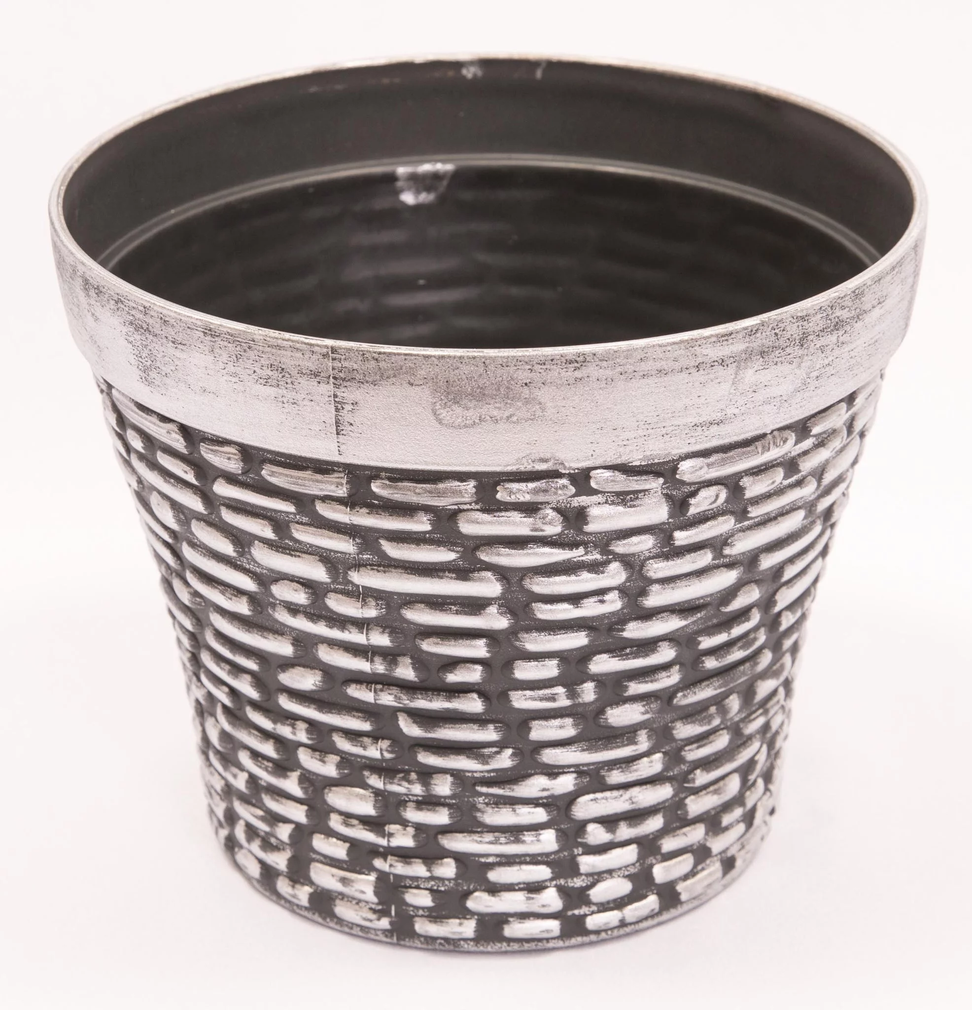 Small Rustic Castle Brick Textured Plastic Planter 10X7 inches Flowerpot for Indoor, Outdoor, Garden, Patio, Office Ornaments, Home Decor, Long Lasting Reusable, Lightweight, Water Resistant