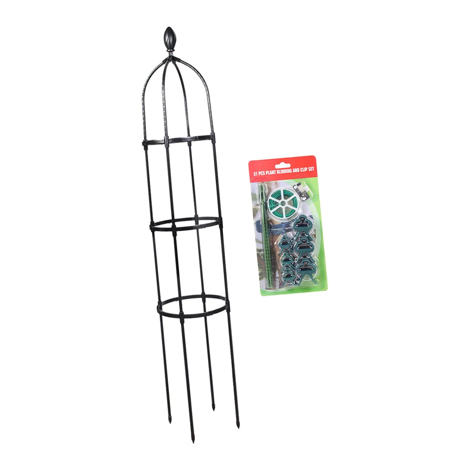 Garden Obelisk Trellis ,Multifunctional Assembled Plant Climbing Frame Flower Stand Plant Cages and Supports for Pots Balcony 145cmx25.4cm