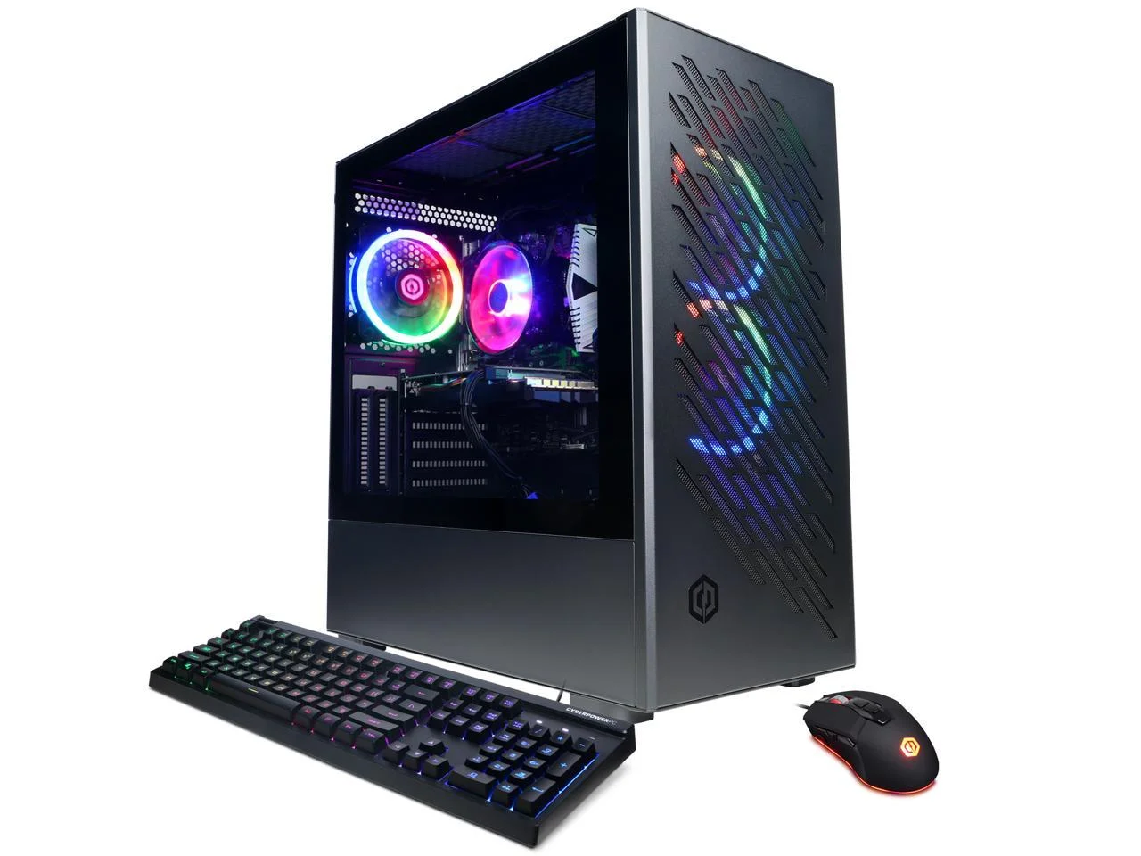 CyberpowerPC Gaming Desktop Gamer Master GM99626 AMD Ryzen 7 8700G 16GB DDR5 2 TB PCIe SSD GeForce RTX 4060 Windows 11 Home 64-bit