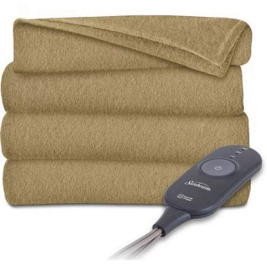 Sunbeam Electric Heated Fleece Throw, 50 x 60 Acorn
