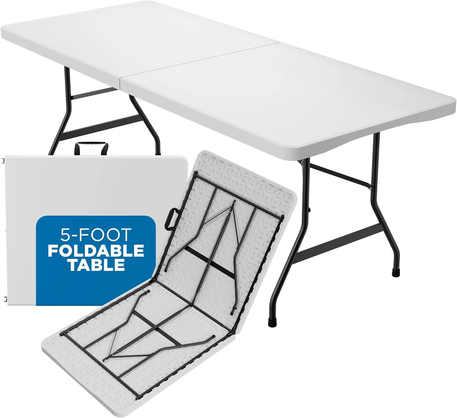 Folding Table 6-Foot X 30 inch, White Plastic