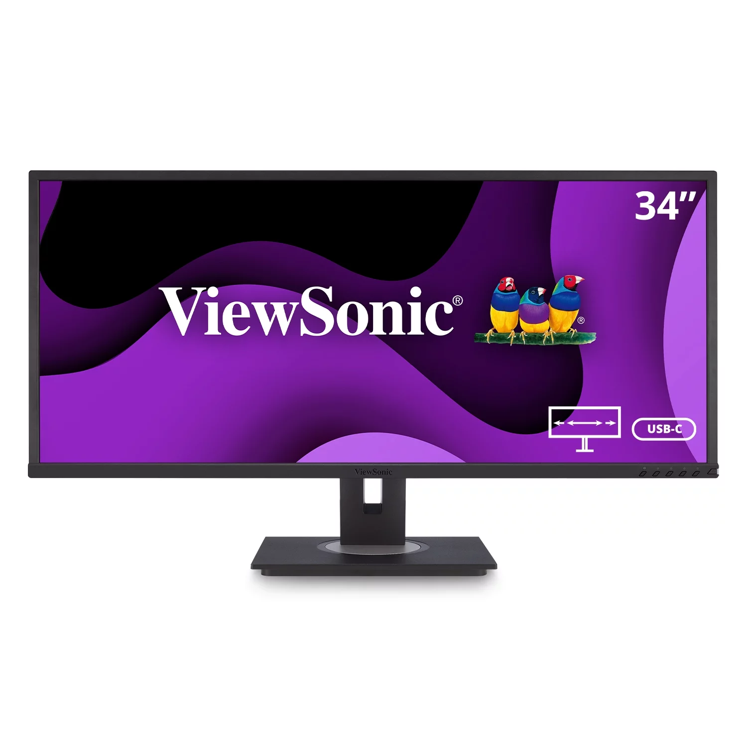 ViewSonic VG3456 34 Inch 21:9 UltraWide WQHD 1440p Monitor with Ergonomics Design USB Type C Docking Built-in Gigabit Ethernet for Home and Office