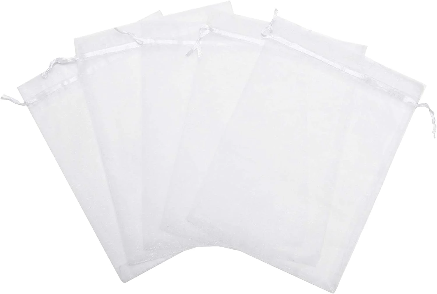 Volanic 50PCS 6X9 Inch Sheer Drawstring Organza Gift Bag Jewelry Pouch Party Wedding Favor Candy Mini Bottle Samples Display Bags