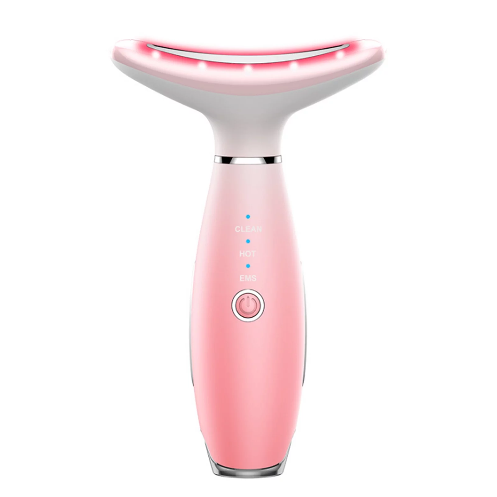 Neck Beauty Device Removal Double Chin Therapy Facial Lifting Vibration Massager 42℃ Heat Vibration Wrinkles Massager Skin Lifting Tightening Device 3 Color LED Photon Therapy Beauty Device