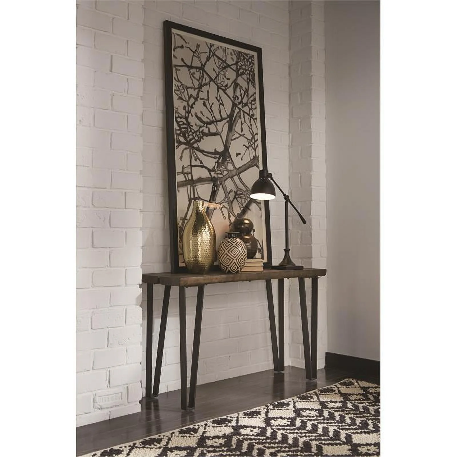 Maklaine Modern / Contemporary Rectangular Sofa Table Sawmill