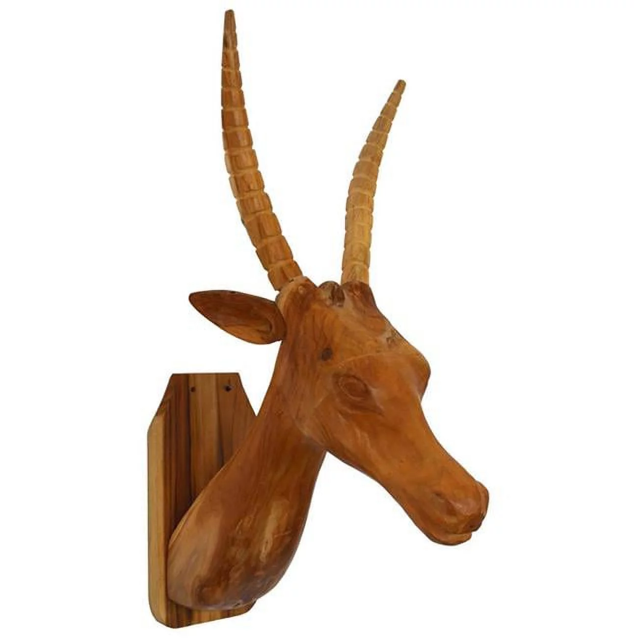 HomeRoots 401293 Elk Head Traditional Teak Root Wall Decor, Brown