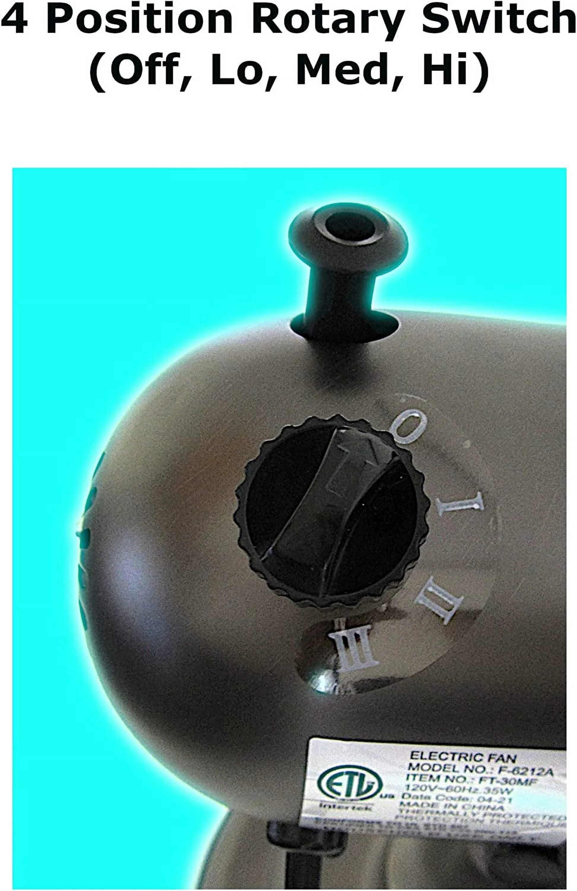 JDZHAPPYLIFE F-6218 Oscillating Stand Fan  Household  Bronze