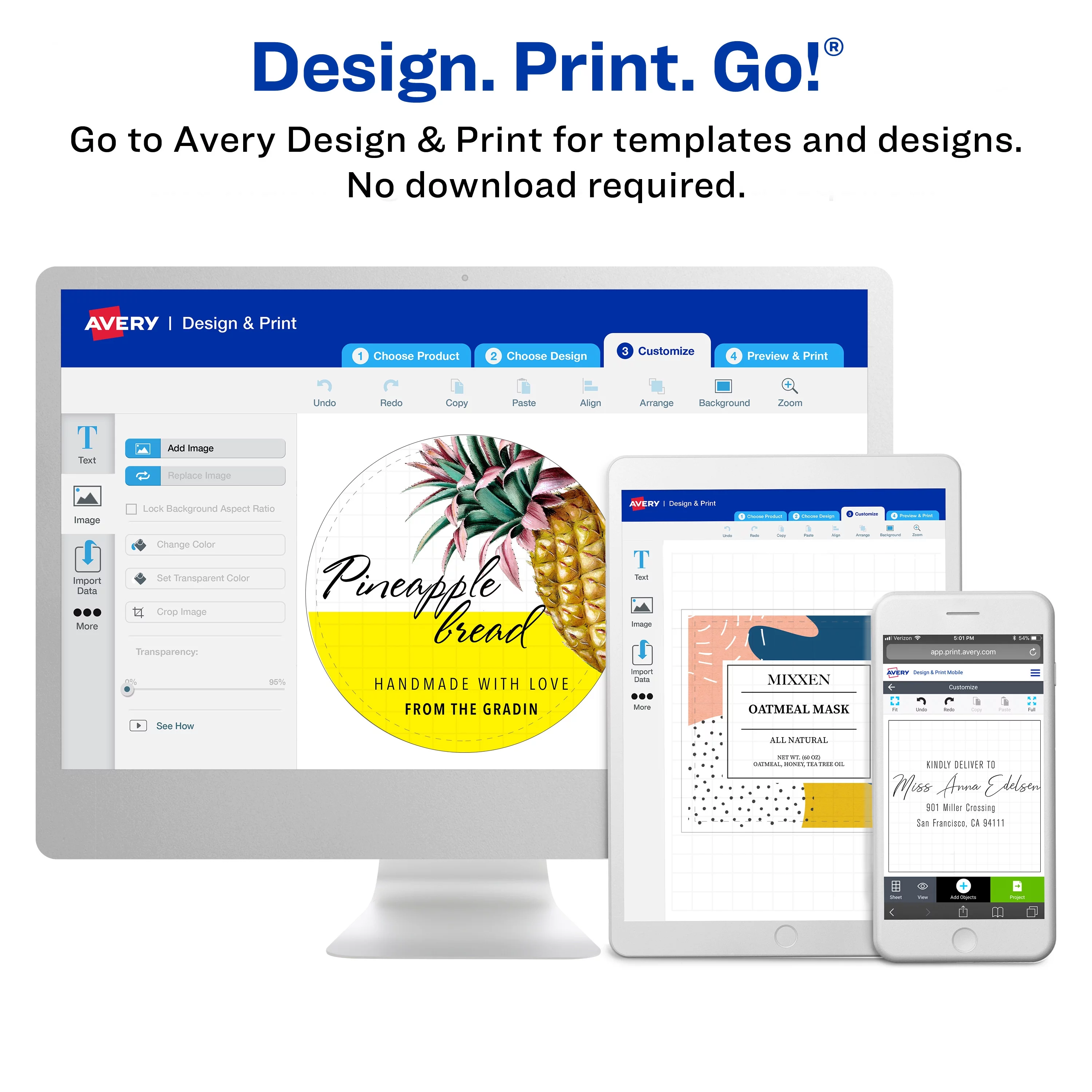 Avery Kraft Brown Square Labels, 8