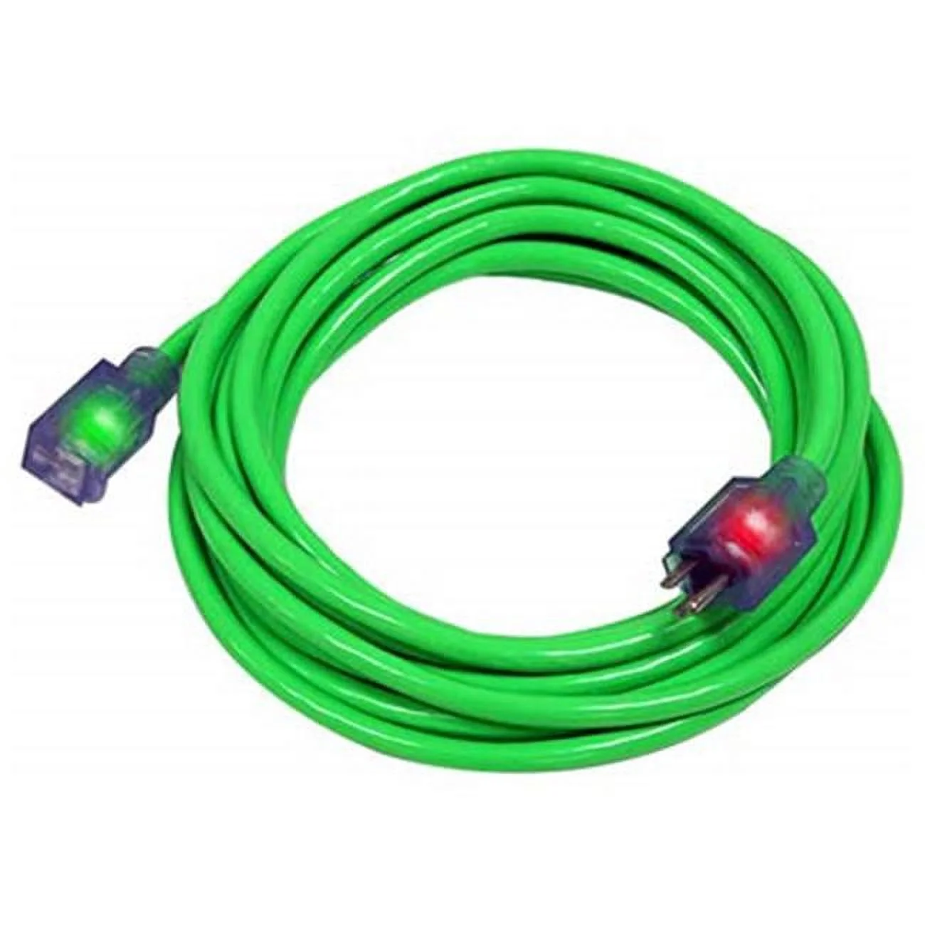 Century Wire & Cable  100 ft. 14 by 3 Green Pro Glo Extension Cord - Green - 100 ft.