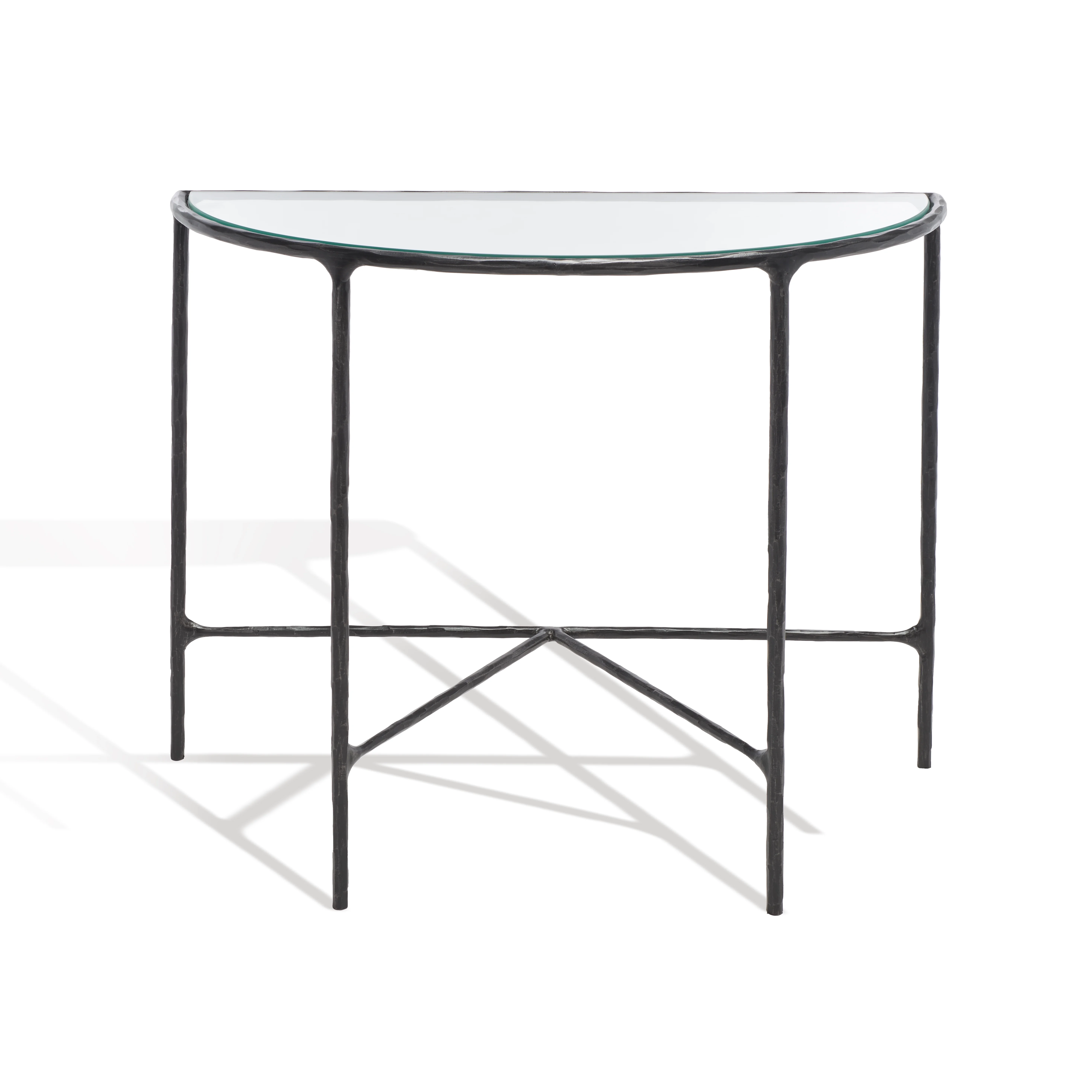 SAFAVIEH Couture Jessa Glam Metal Console Table, Black