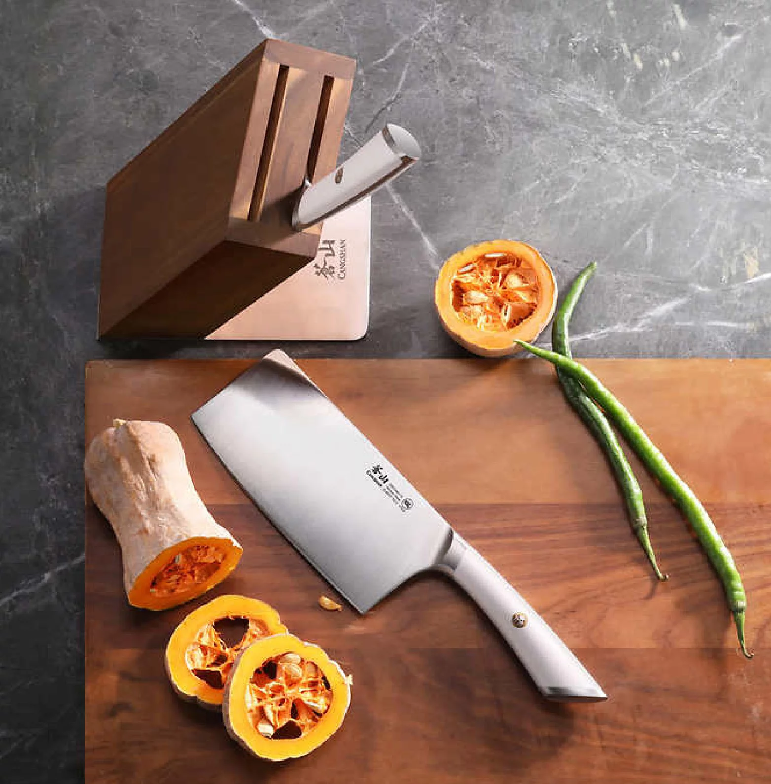 Cangshan 3-Piece HUA Cleaver Block