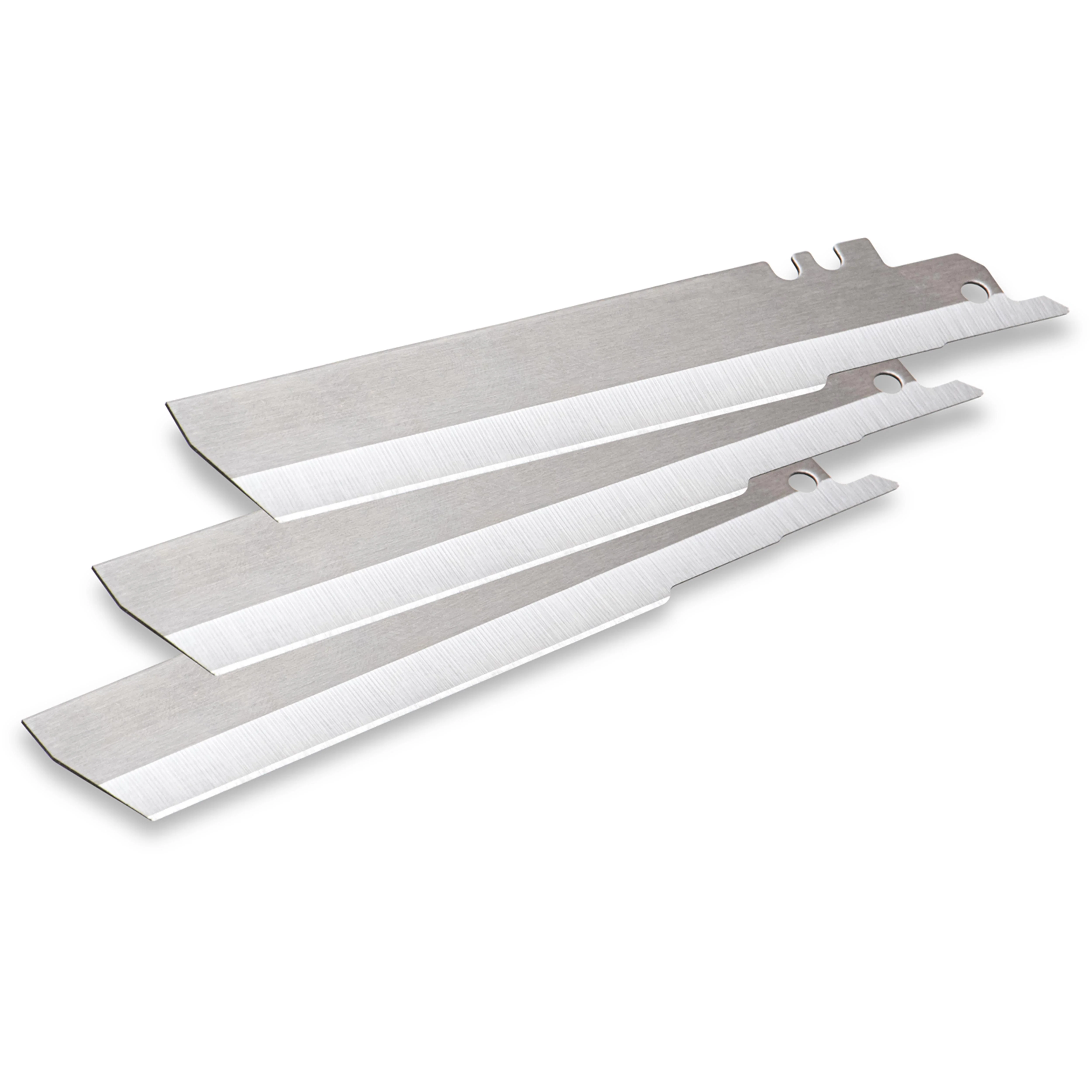 MARSHALLTOWN CenterFire Insulation Knife Blade, 3-Inch Blade Length, Carbon Steel, Non-Serrated Edge, Fits Utility Knife Handles and Reciprocating Saws, 3-Pack, CB00-1103-3