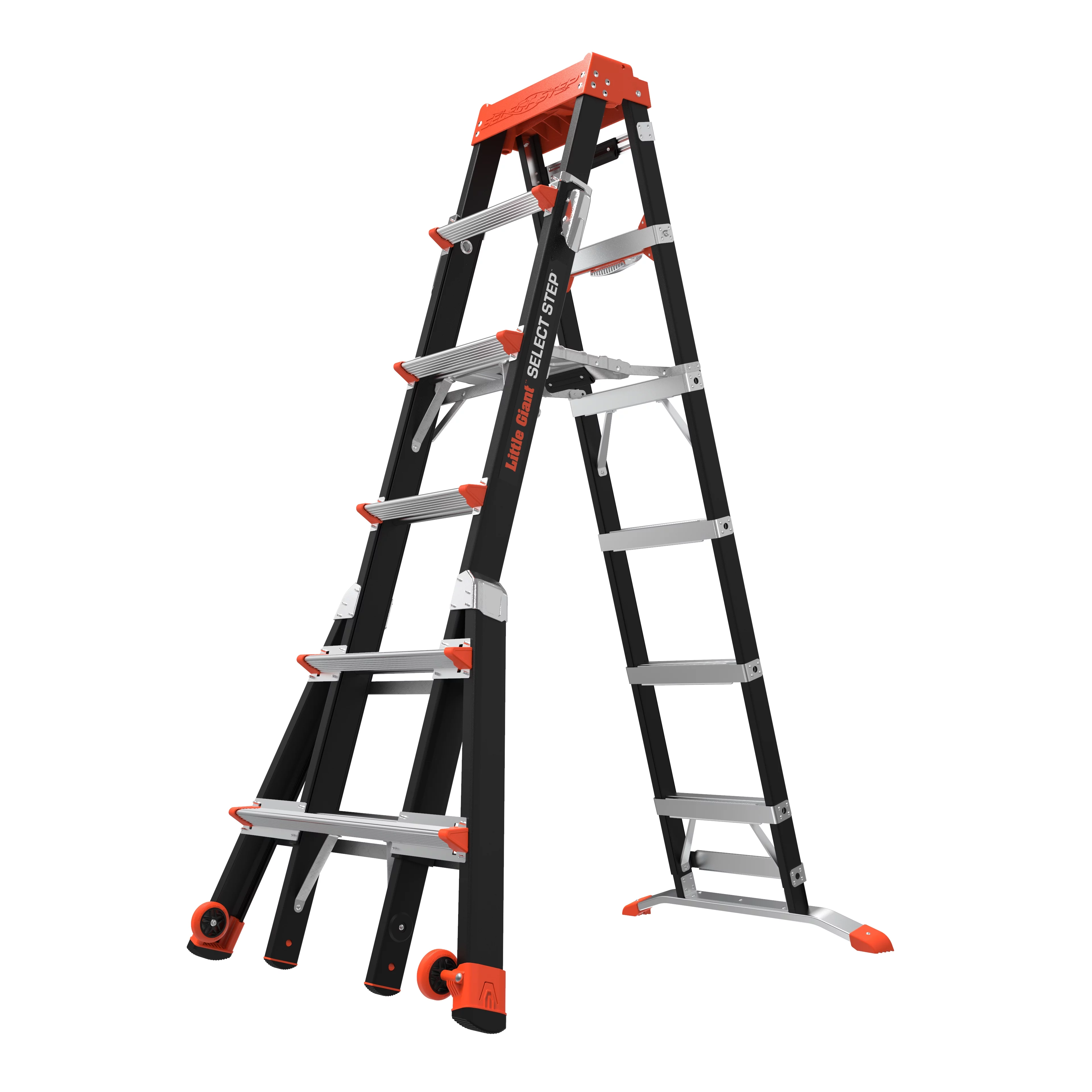 Little Giant Select Step, Model 6-10 ft, 375 lbs Rated, Fiberglass Adjustable Stepladder