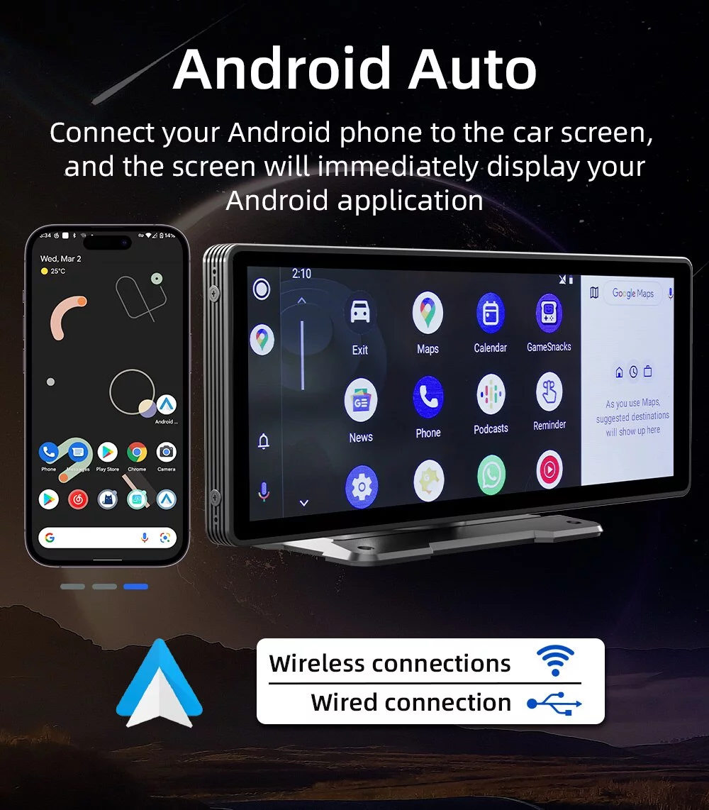 Car Multimedia Player With Rear View Camera IPS Touch Screen Wireless Carplay Android Auto Bluetooth 9'' Portable Car MP5 Stereo Car Stereo Audio