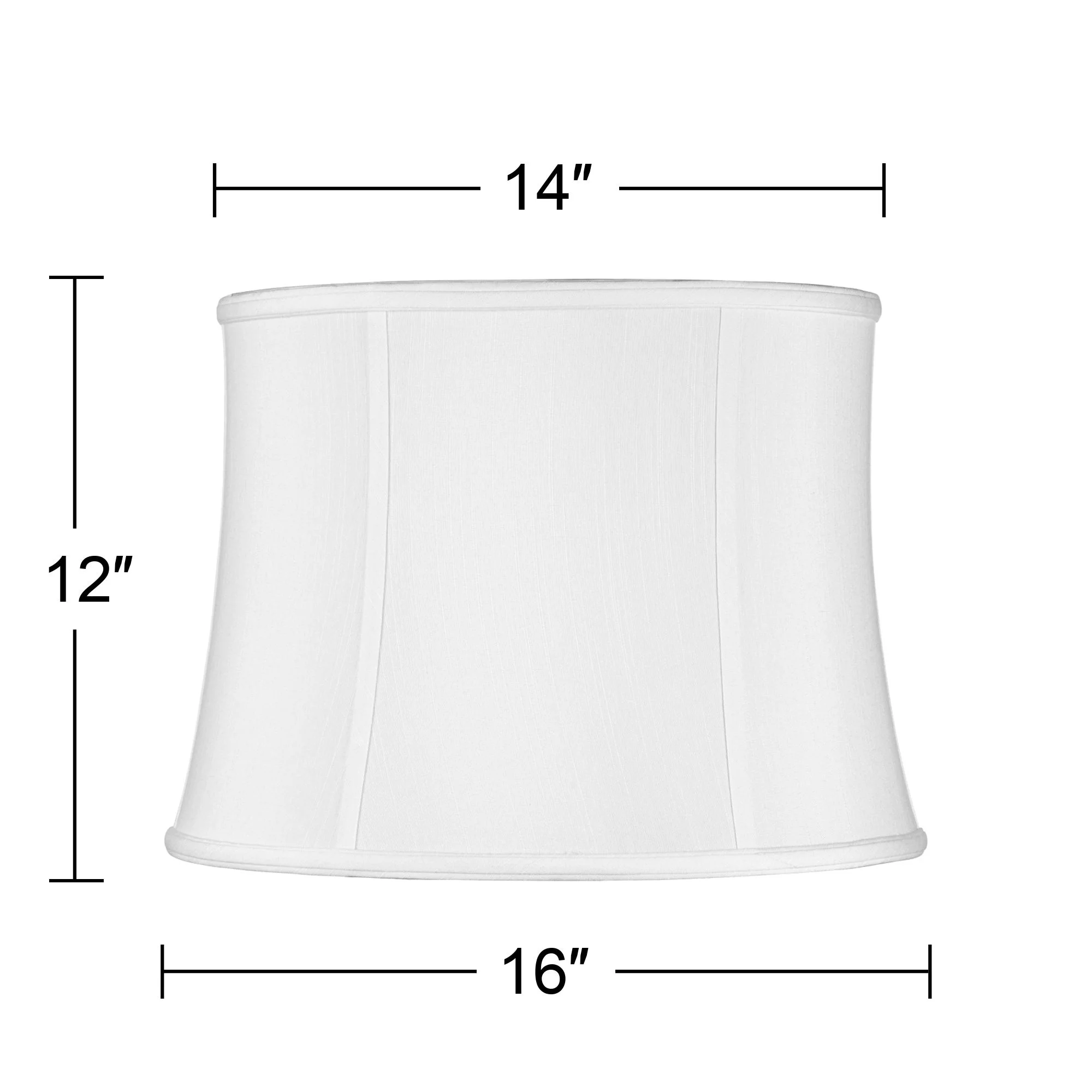 Imperial Shade Set of 2 Drum Lamp Shades White Medium 14