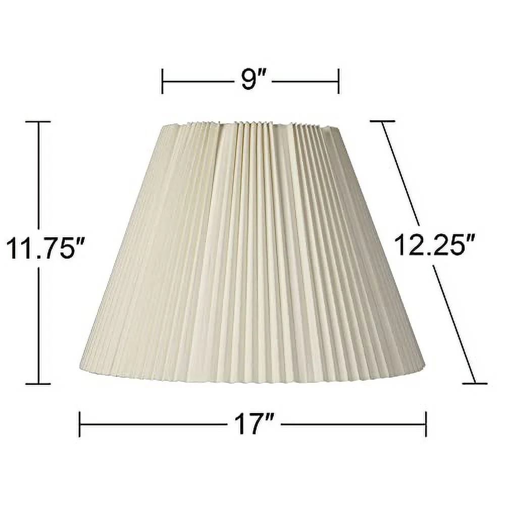 Eggshell Pleated Large Empire Lamp Shade 9