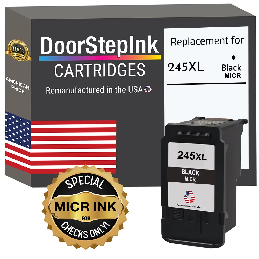 Remanufactured DoorStepInk Ink Cartridge for Canon PG-245XL Black MICR