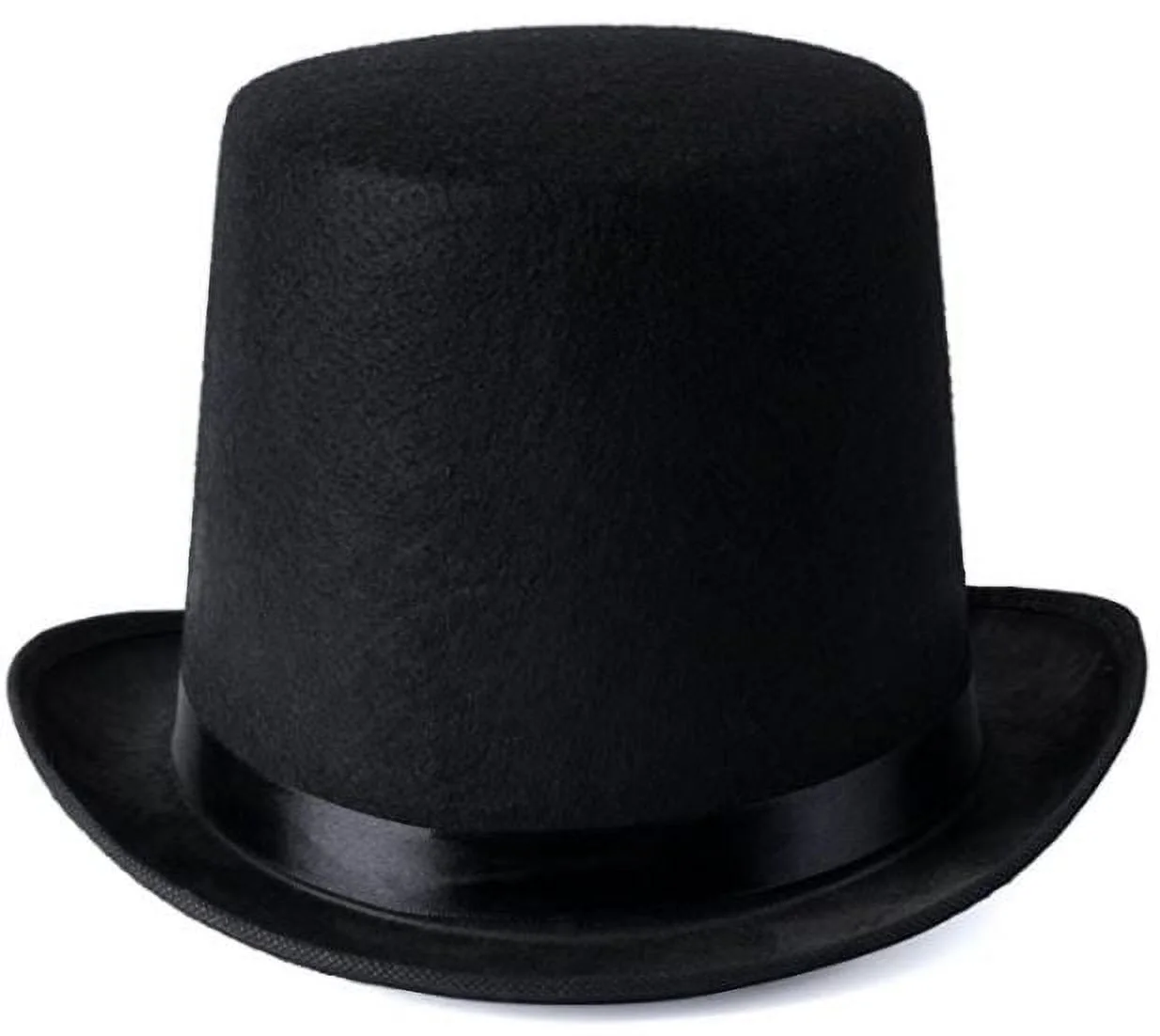 Funny Party Hats Black Top Hat - Victorian Hat for Men - Felt Tuxedo Costume Hat - Coachman Hat - Dress Up Hat (3 pack)