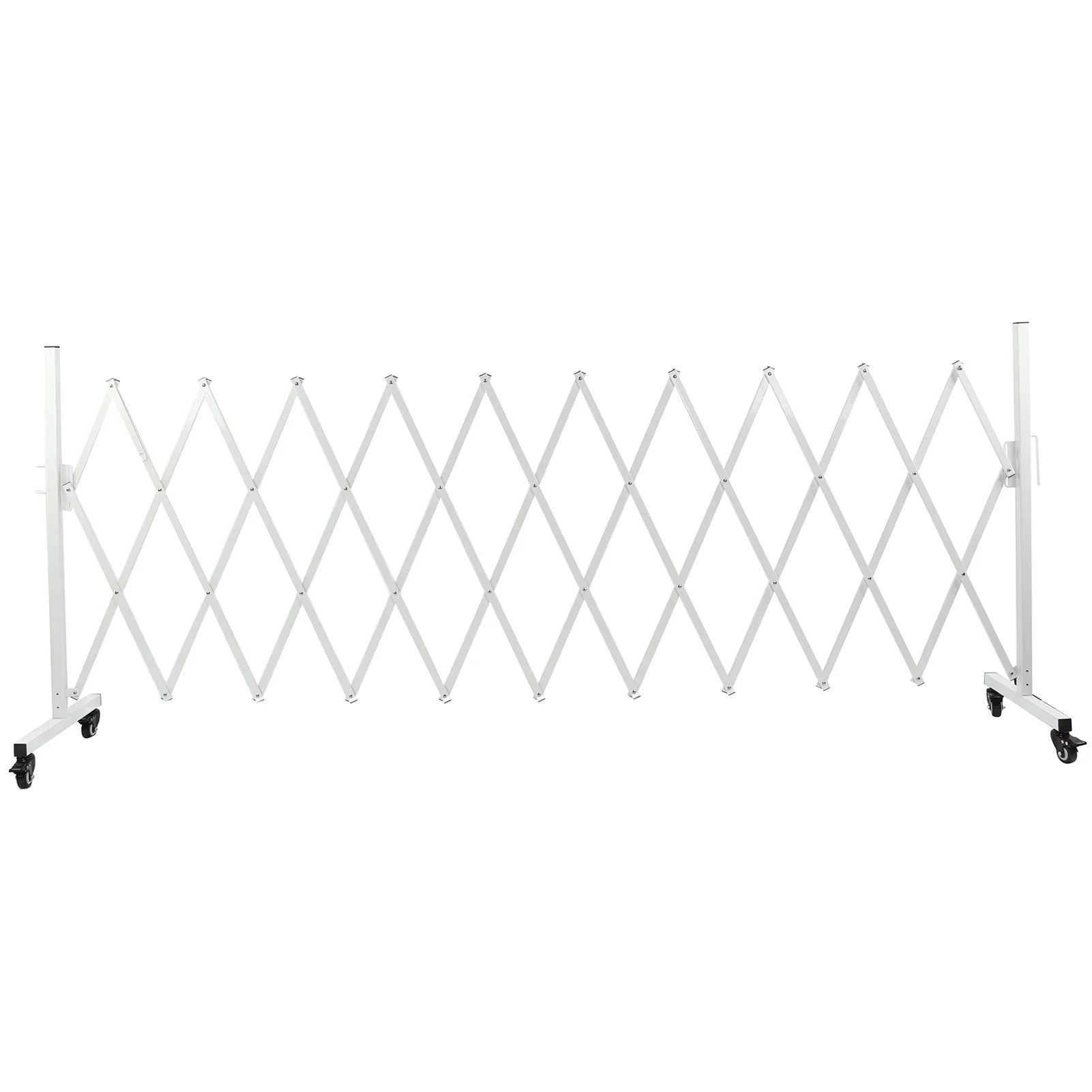 Goldmeet Metal Expandable Barricade Gate Folding Mobile Safety Barrier Driveway Security Flexible Retractable Fence 130in