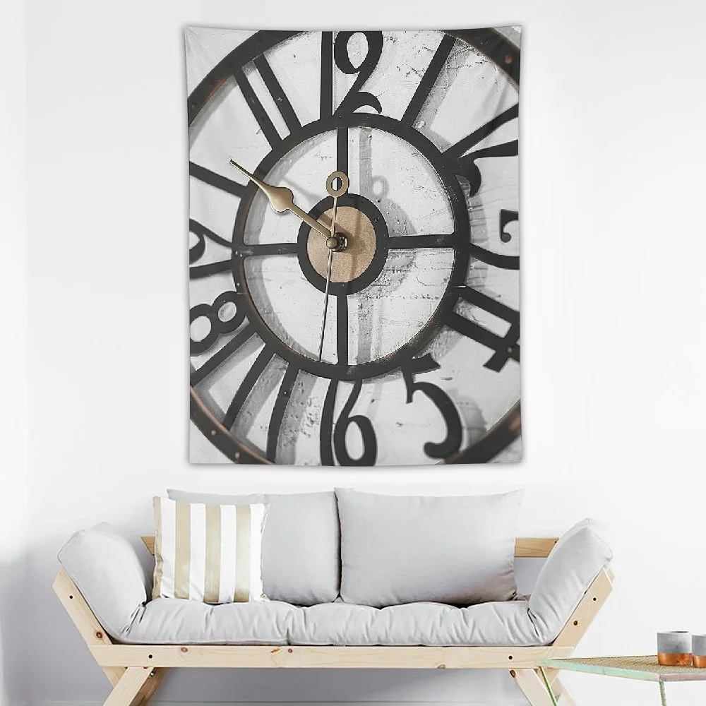 Cmefzd  Farmhouse Wall Clocks for Living Room Decor, Silent Analog Battery Operated Wall Clock, Modern Round Black Rustic Decorative Wall Clock Indoor Outdoor 30x40in