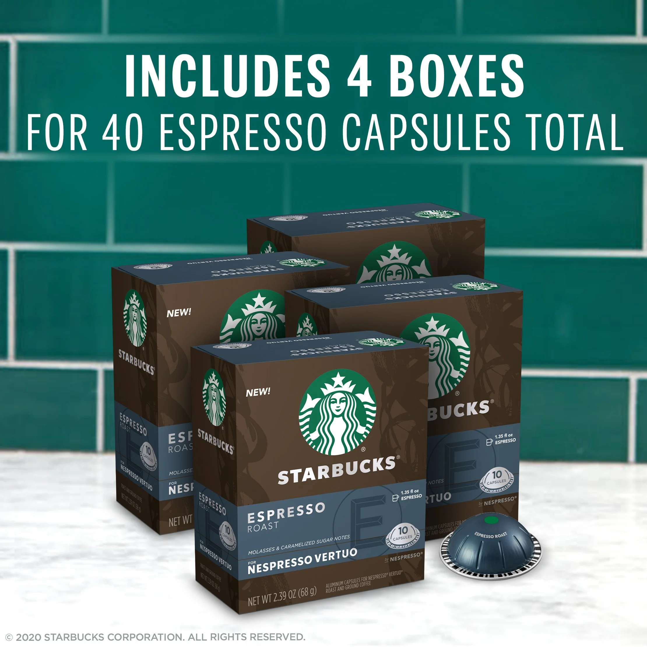 by Nespresso Vertuo Line Espresso Roast – 40ct