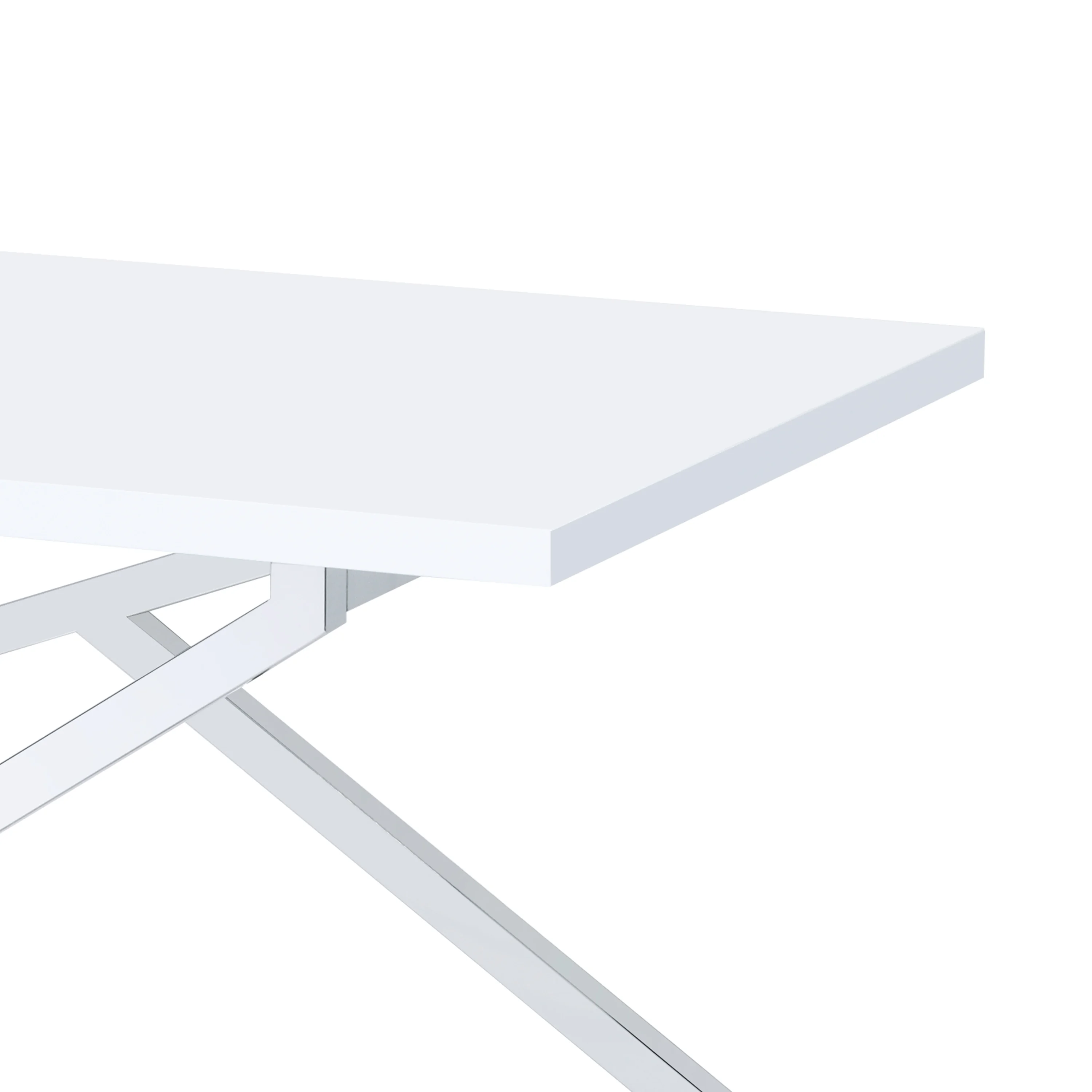 Furniture of America Cano Glam High Gloss White 47-inch Coffee Table by