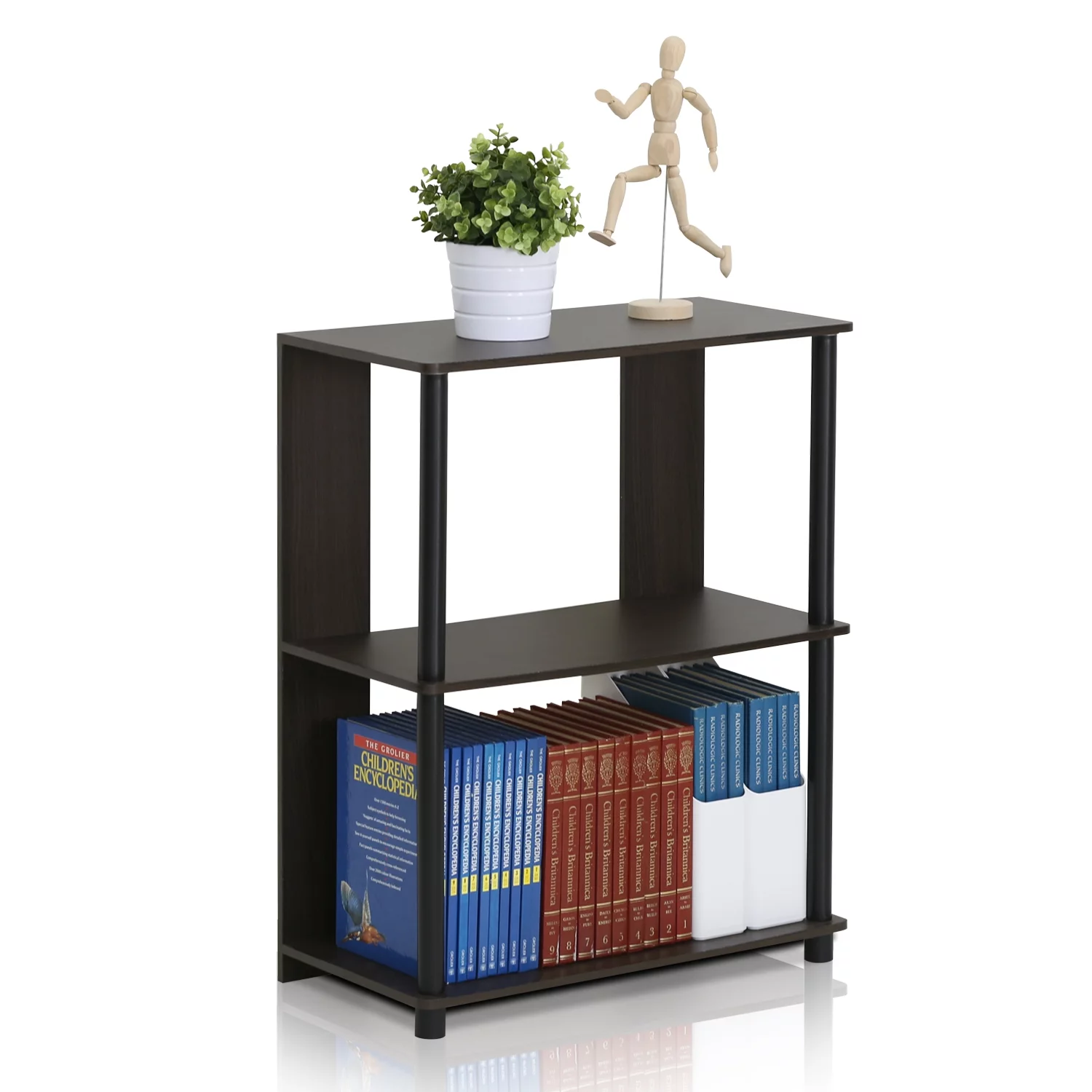 Furinno JAYA Simple Design Bookcase, Walnut