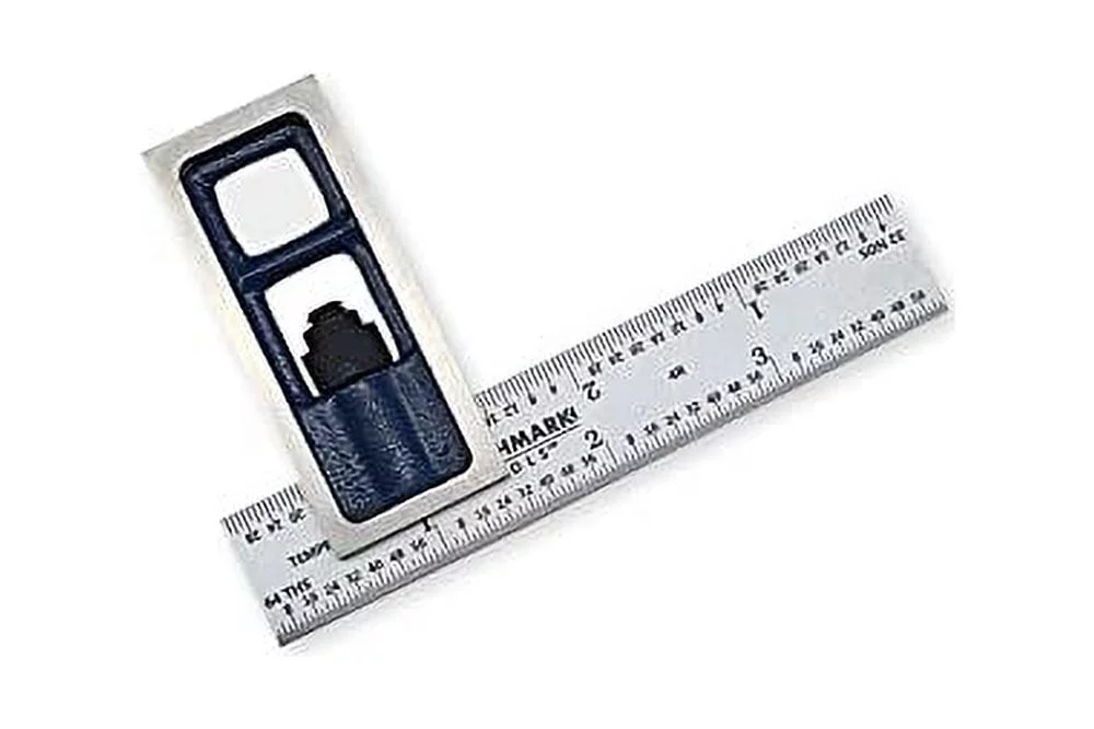 Benchmark Tools 388176 4 inch Precision Double Square 4R Graduations Accurate to +/- 0.002 inch Over Length of Blade Hardened Stainless Steel Blade (4