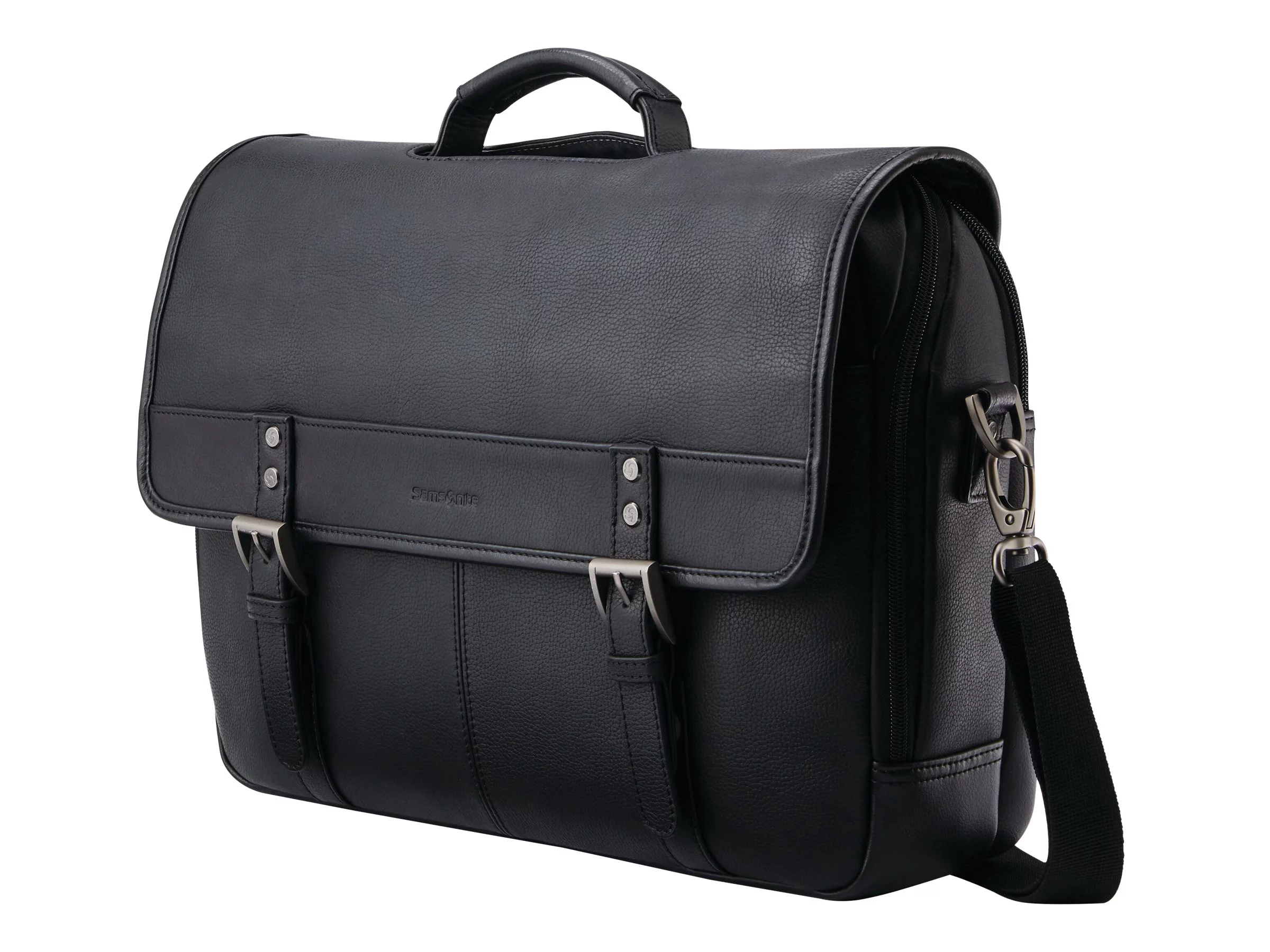 Samsonite Classic Leather Flapover - Notebook carrying case - 15.6