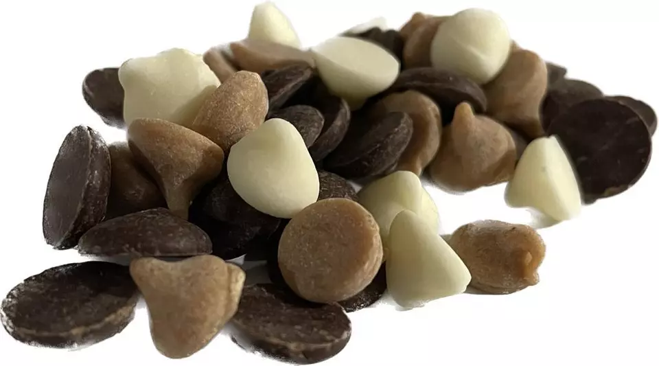Callebaut Fine Belgian Bakers White Dark  Chocolate& Peanut Butter Callets Chips 4oz