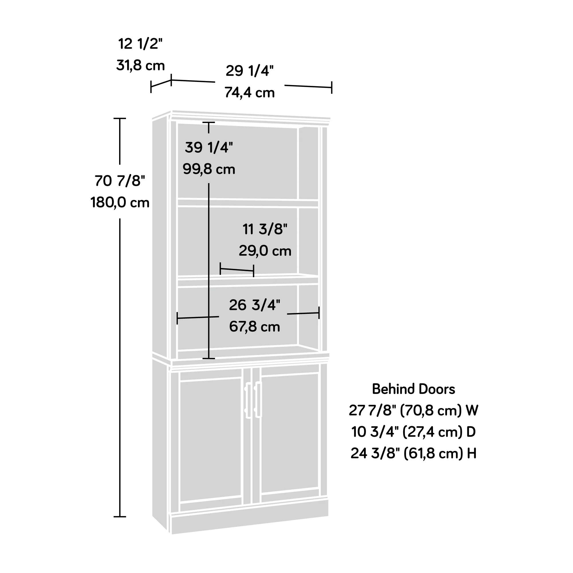 Sauder Aspen Post 5-Shelf Library Bookcase Bookcase, Pebble Pine Finish