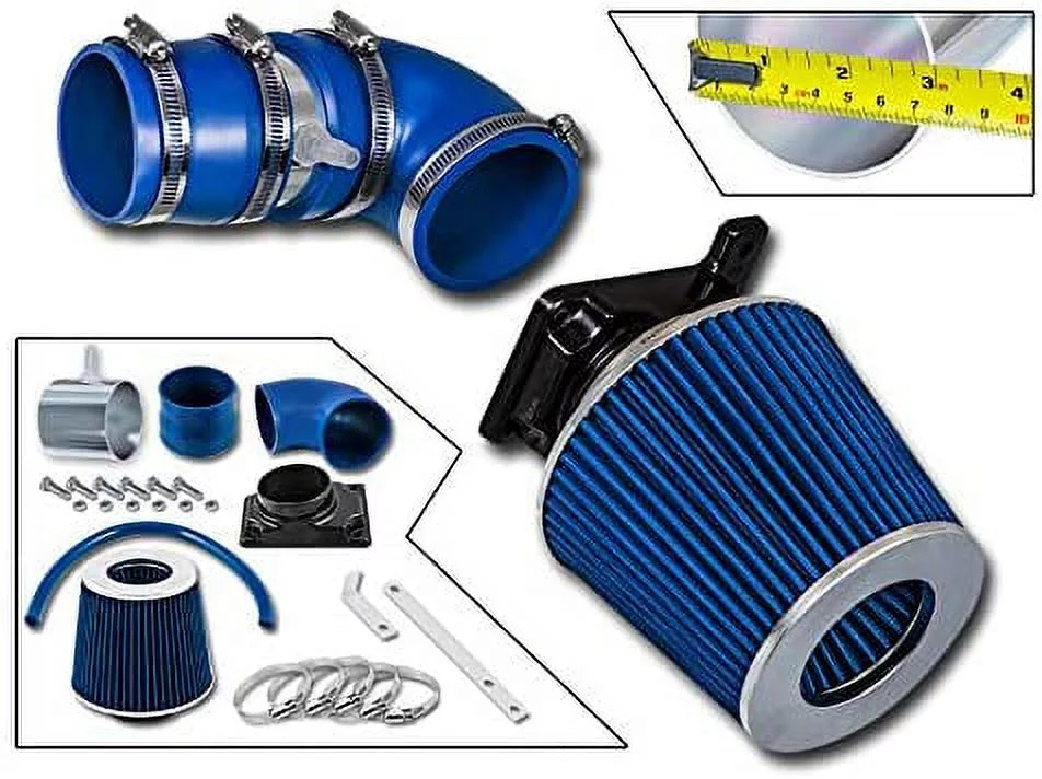 Rtunes Racing Short Ram Air Intake Kit + Filter Combo BLUE Compatible For 02-07 Mitsubishi Lancer 2.0L â€¦