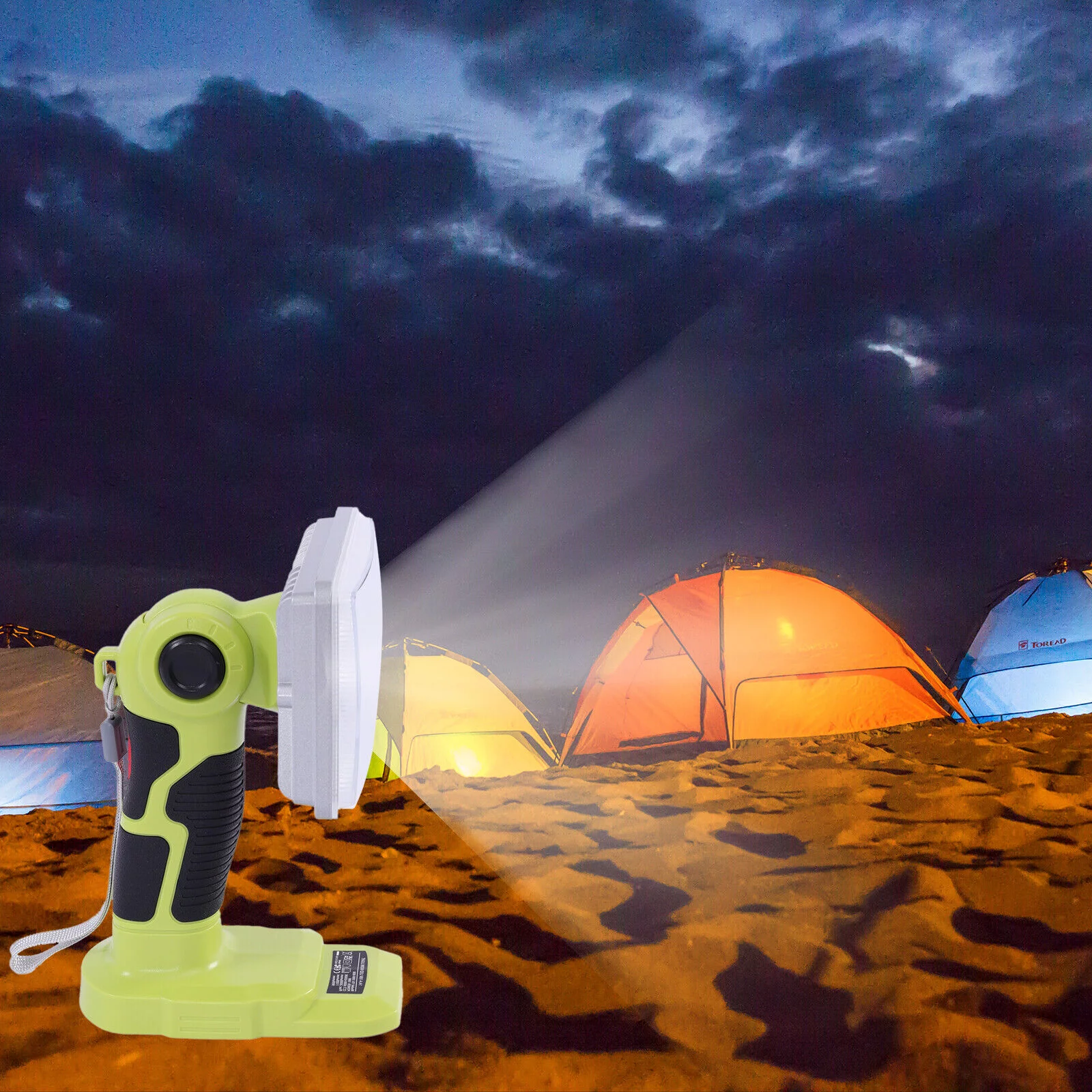 SHZICMY LED Work Light Flashlight 2000LM Spotlight with 3 Light Modes Pivoting for Ryobi ONE 18W