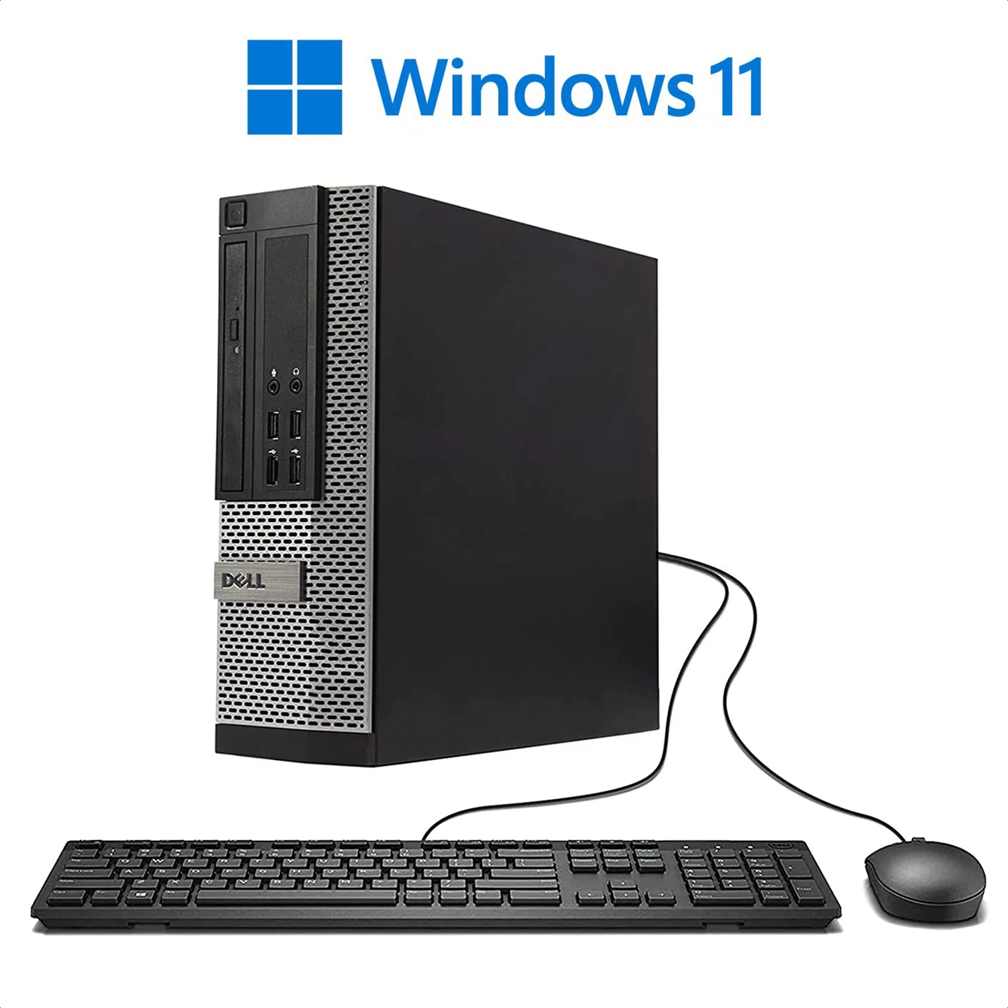 Windows 11 Pro 64bit Fast Dell 9010 Desktop Computer Tower PC Intel Quad-Core i5 3.2GHz Processor 8GB RAM 250GB Hard Drive with a (Monitor Not Included) Keyboard and Mouse (Used-Like )