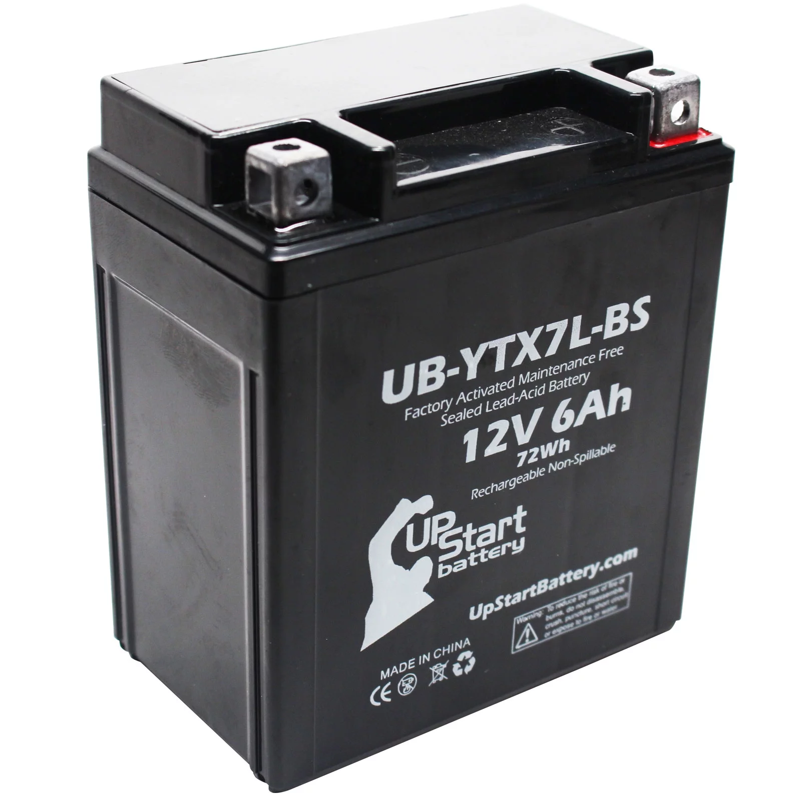 3-Pack UpStart Battery Replacement for 2012 Aprilia RS4 125 125CC Factory Activated, Maintenance Free, Motorcycle Battery - 12V, 6Ah, UB-YTX7L-BS