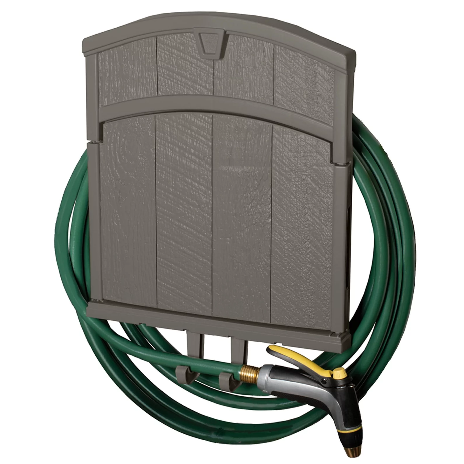 Suncast 150 ft. Garden Hose Hanger with Cabinet Farmington Gray