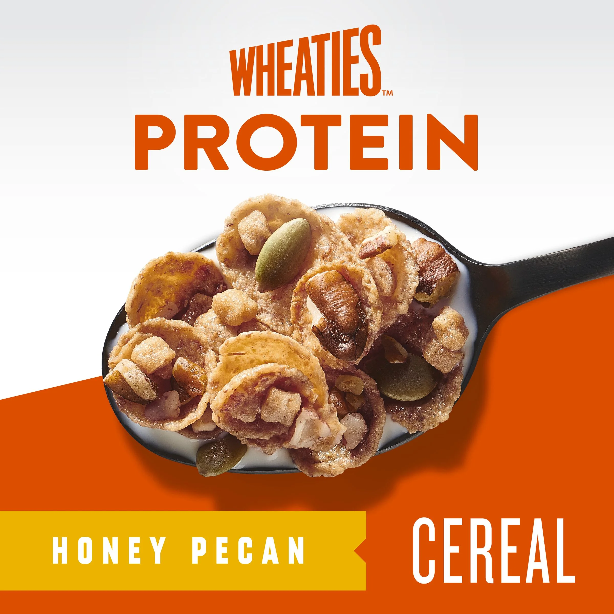 Wheaties Protein Breakfast Cereal, Honey Pecan, Breakfast of Champions, 16.4 oz