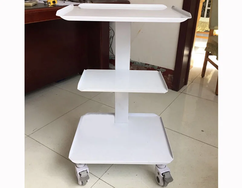 PreAsion Mobile Trolley Dental Equipment Surgical Equipment Trolley Beauty Salon Tools Ultrasound Cart 3 Layers
