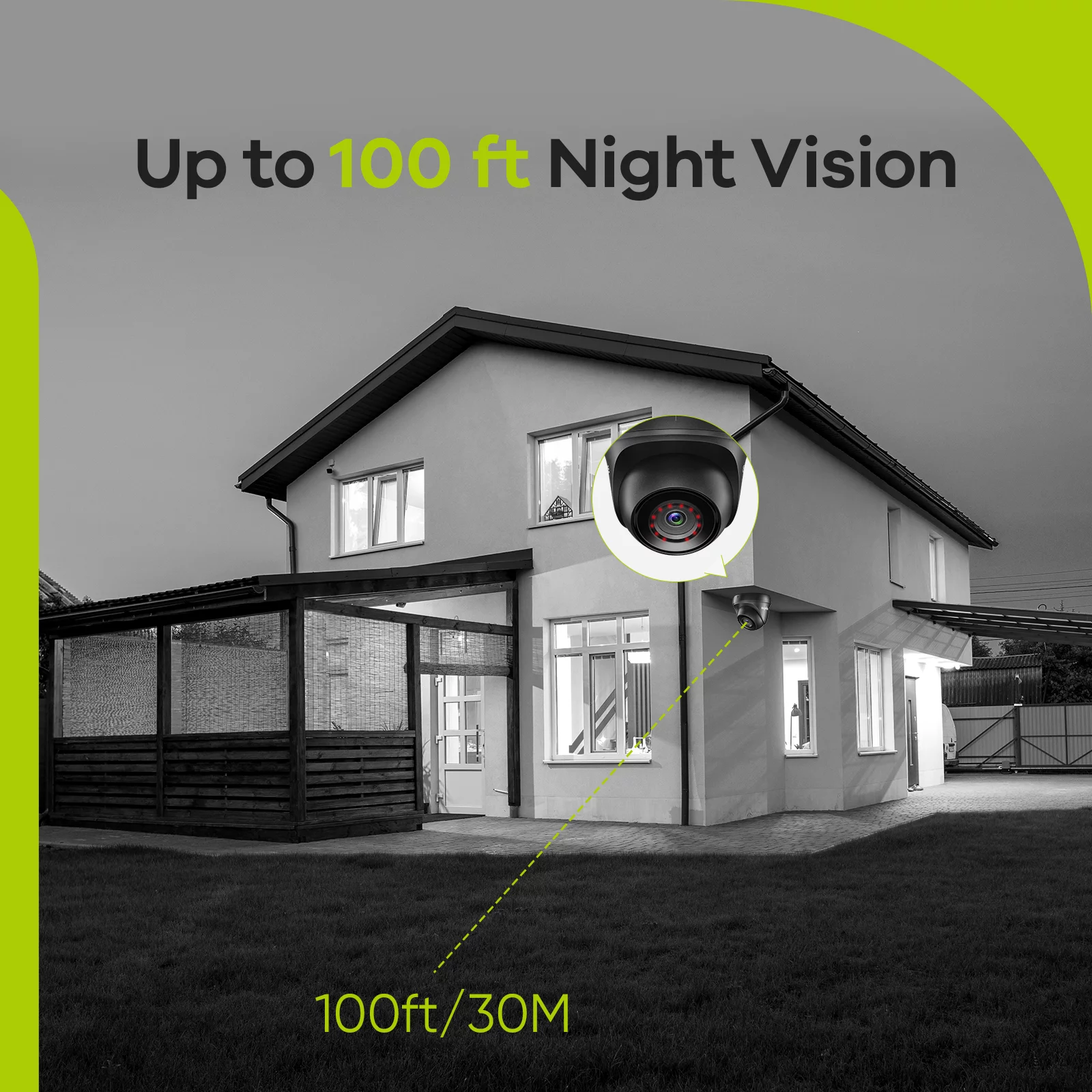 SANNCE 8CH DVR CCTV System 4PCS 2MP IP66 Waterproof Outdoor Security Dome Cameras CCTV Surveillance Kit with 1T HDD