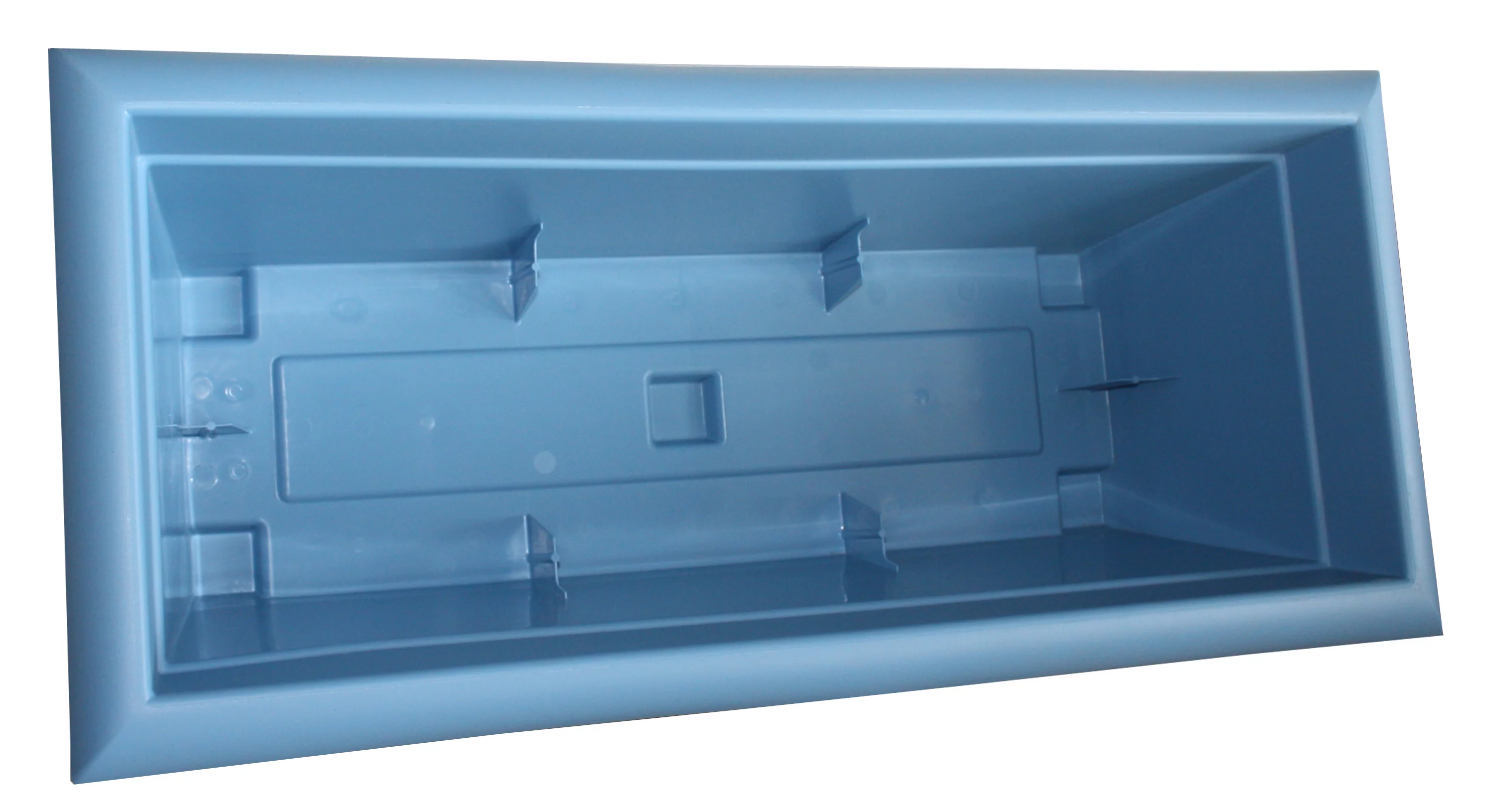 Bloem 27-in Wide Dayton 100% Recycled Plastic Deck Box Planter - Ocean Blue