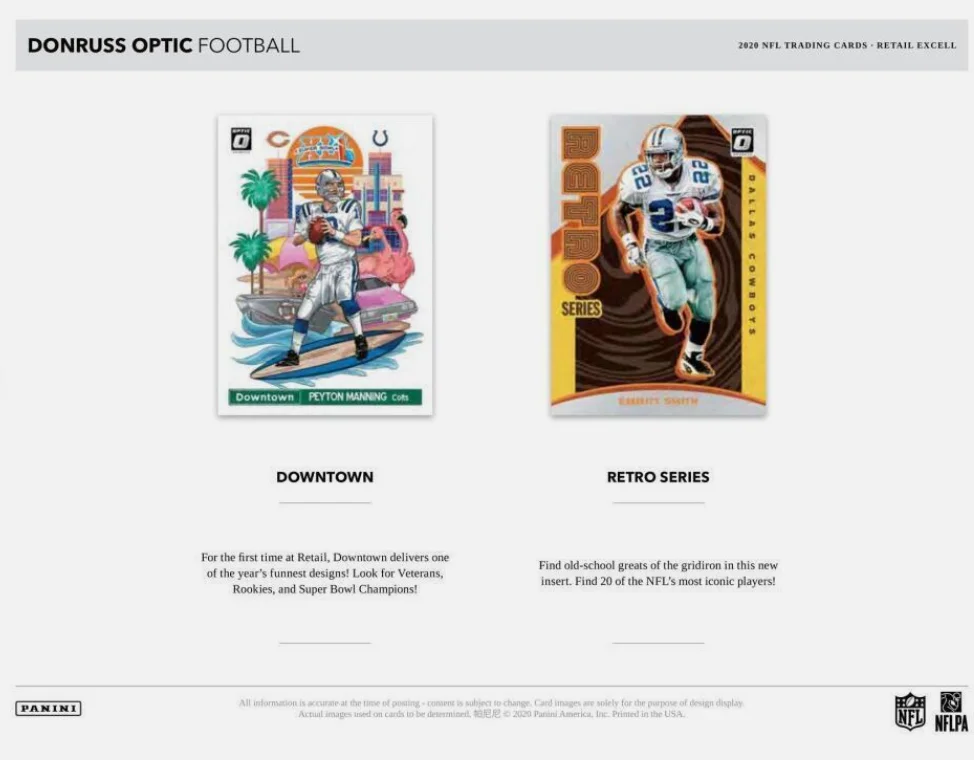 2020 Panini Donruss Optic Football NFL Trading Card Mega Box (Blue Hyper Parallels!)