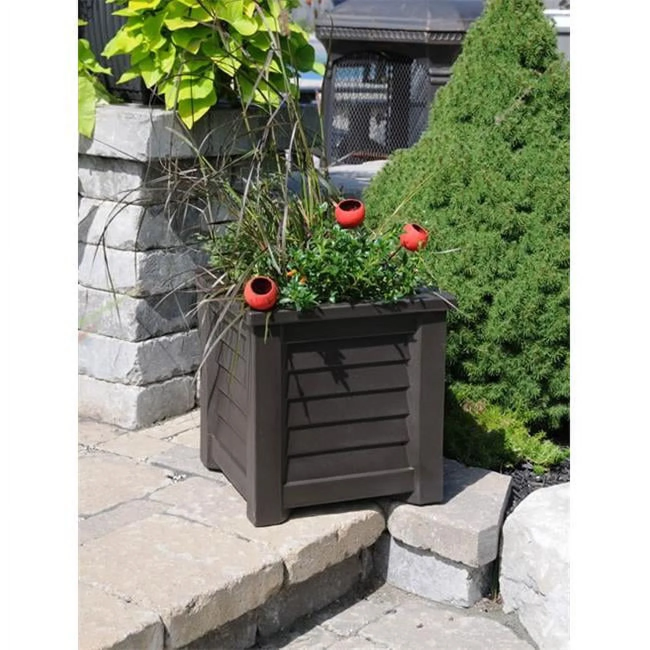 Mayne  Lakeland 16x16 Planter Espresso - Espresso