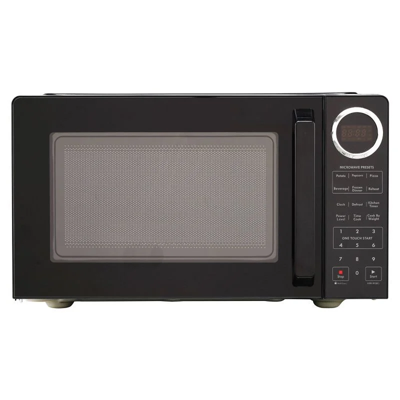 YLZ 0.9 cu. ft. 900 Watt Microwave Oven, Kitchen Essentials, LED Display for Easy Operation, 10 Power Levels - Black