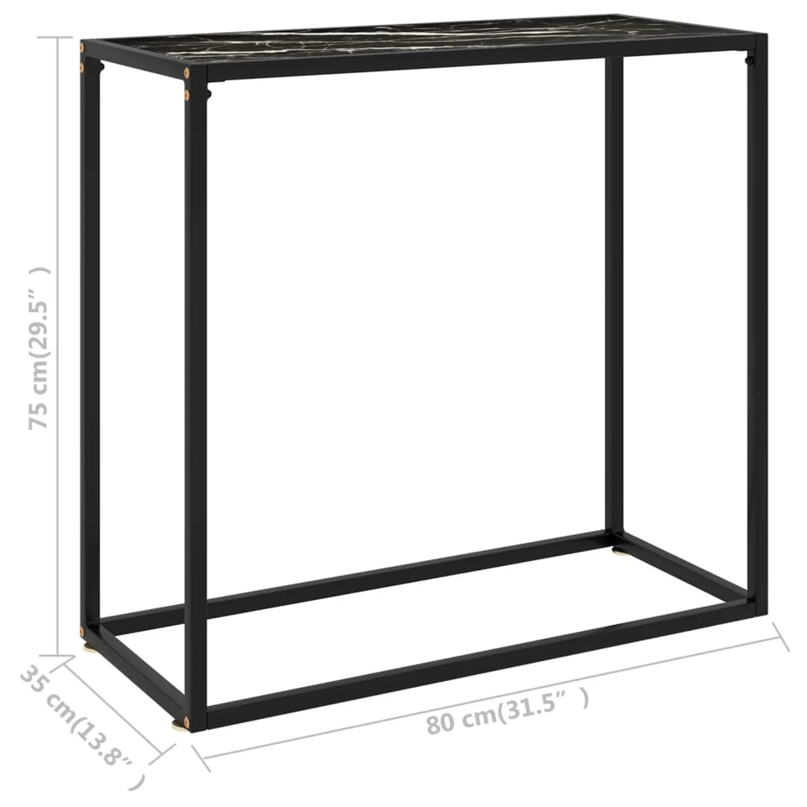 Andoer parcel,Side Table With Steel Frame Table With Steel Table Hallway Table 31.5