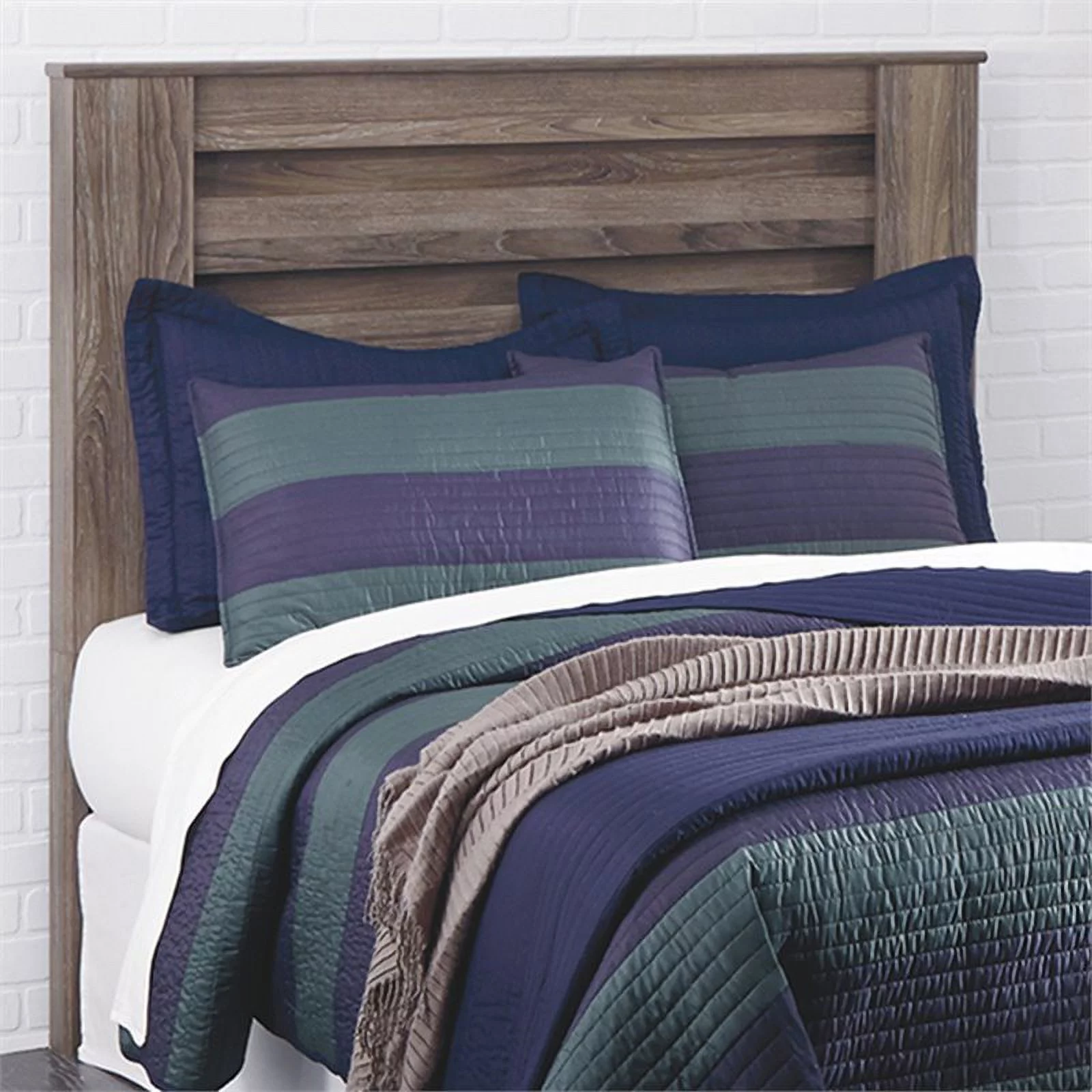 Bowery Hill Full Panel Headboard in Warm Gray