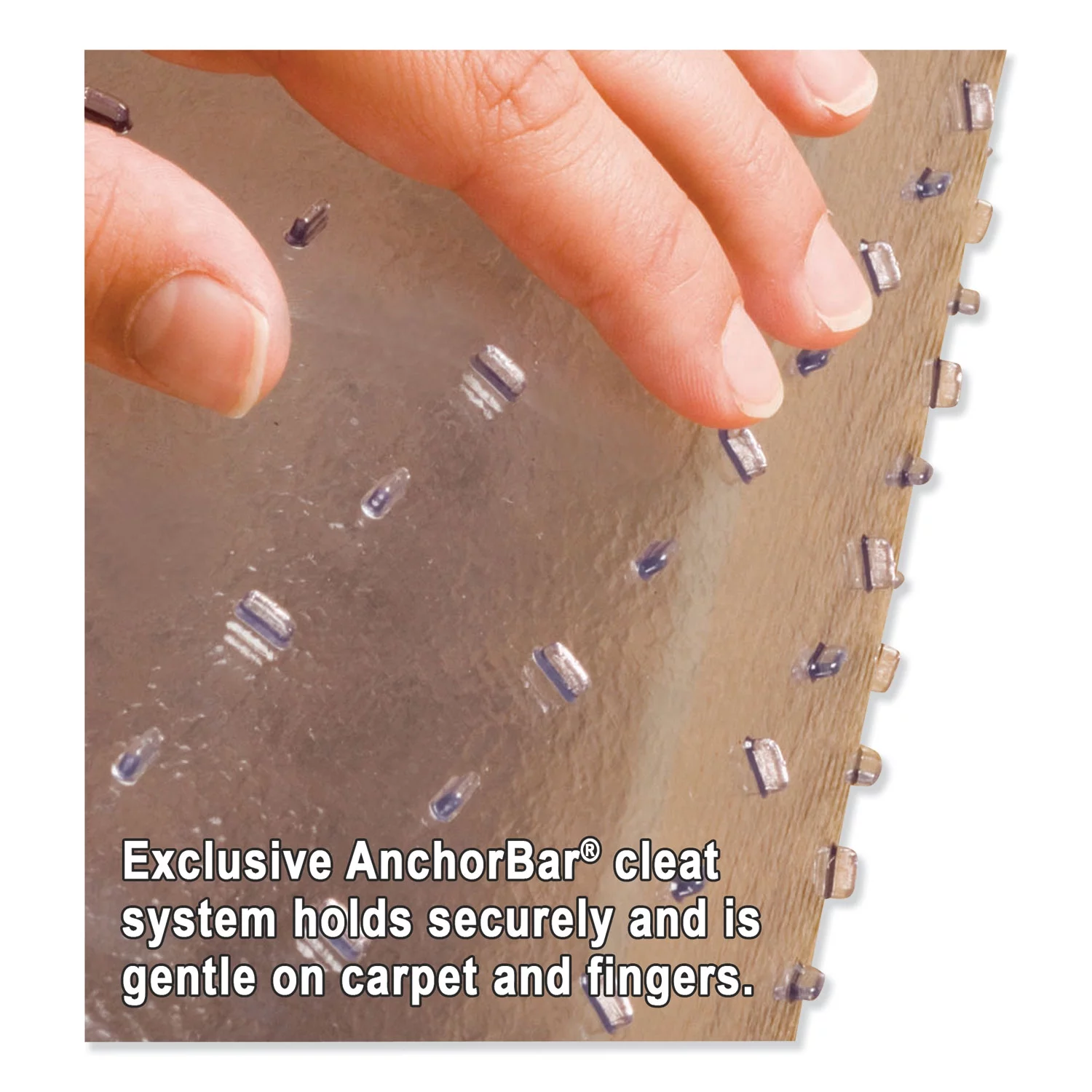 ES Robbins EverLife Light Use Chair Mat for Flat Pile Carpet, Rectangular, 36 x 44, Clear